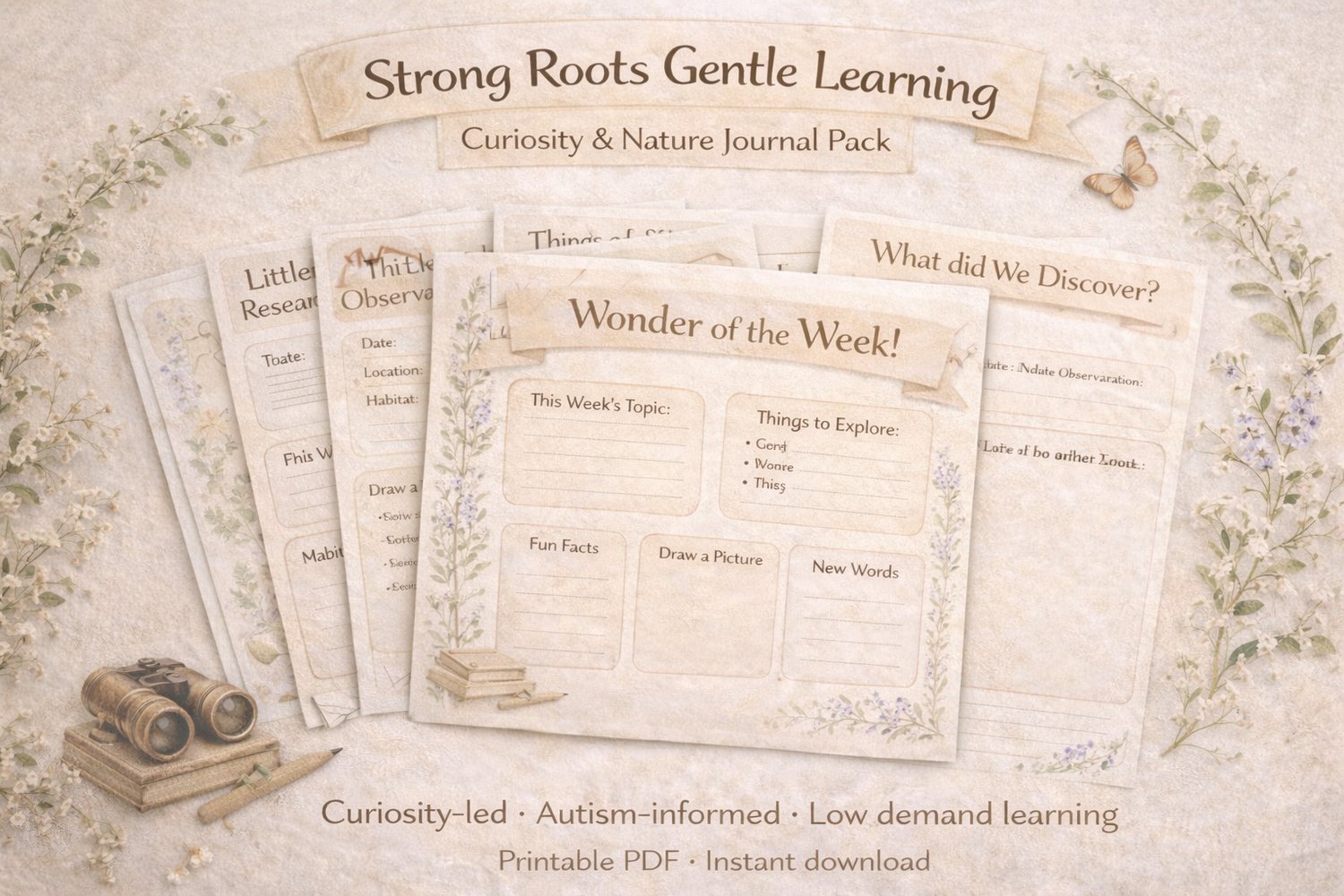 Curiosity Journal Wonder of the Week Curiosity Journal Pack – Gentle Nature Learning ...