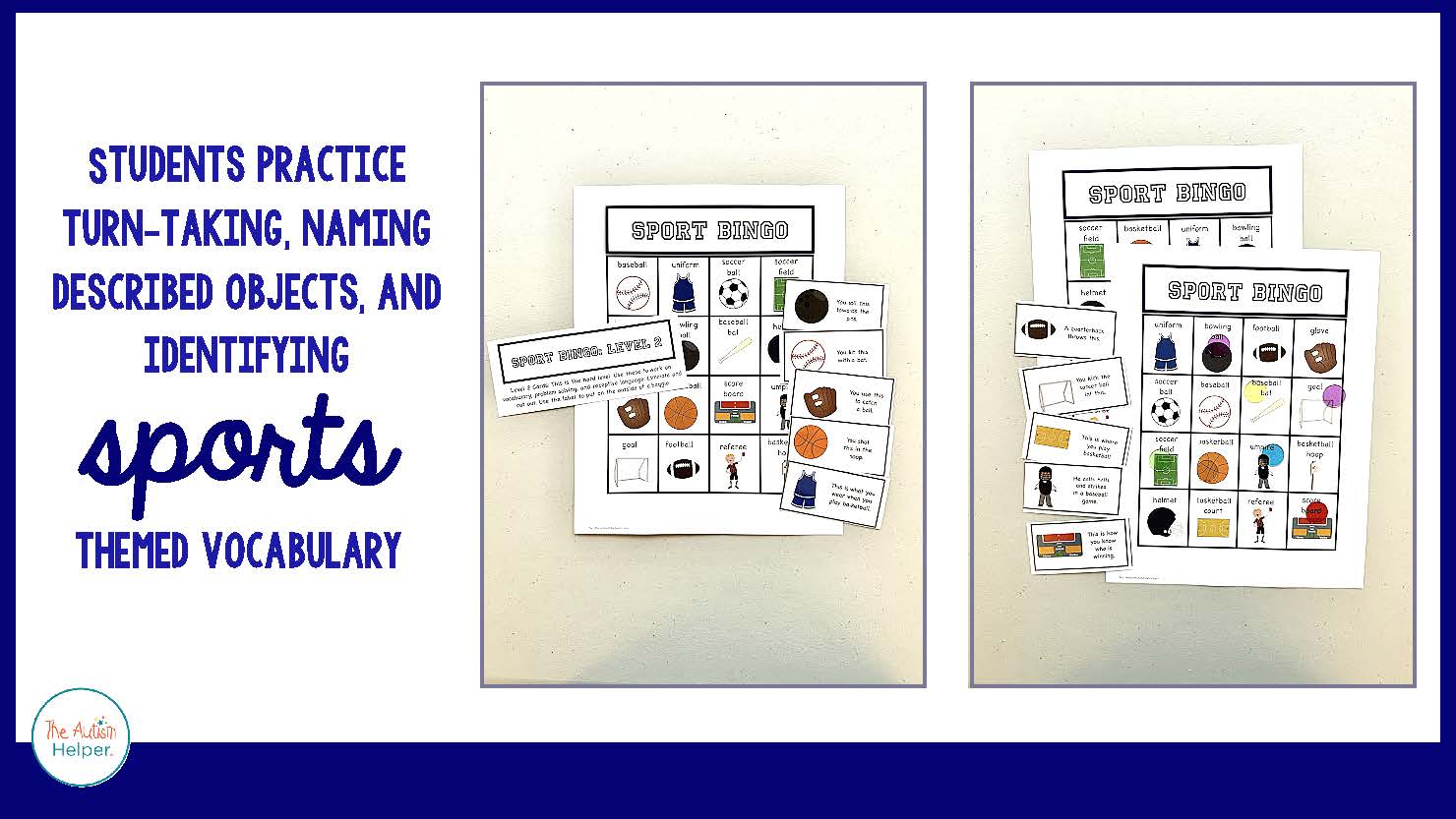 Sport Bingo by The Autism Helper