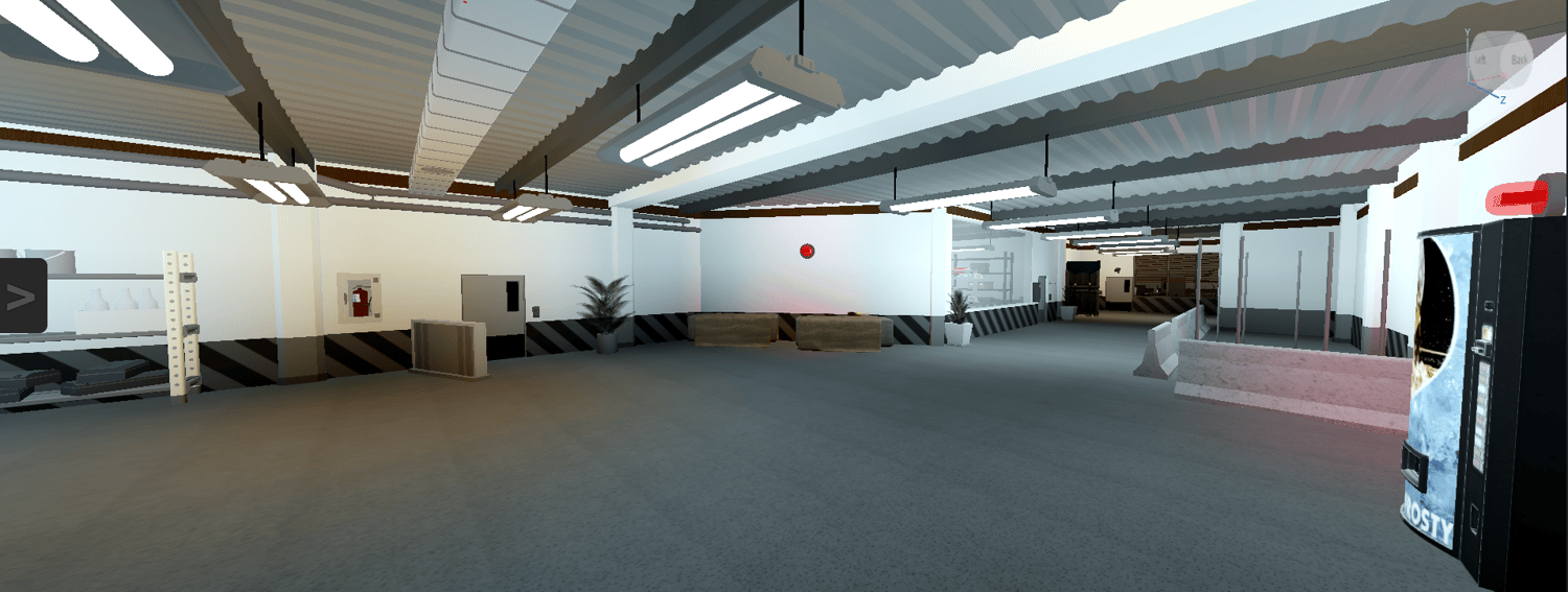 Roblox scientific facility with containment areas