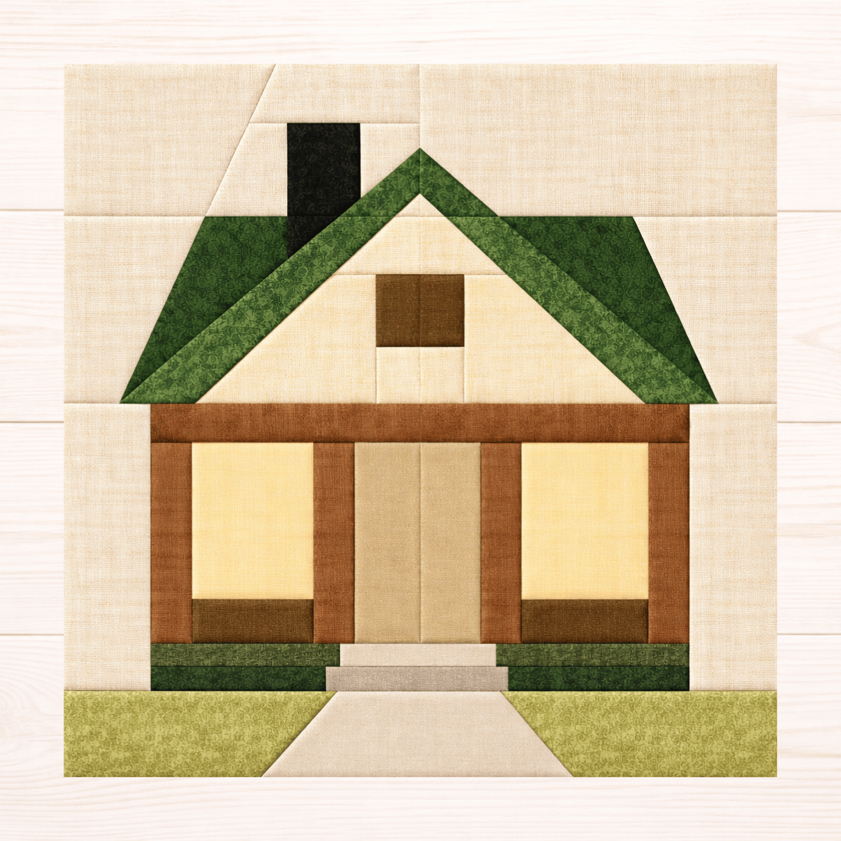 Classic Cottage House – FPP Quilt Block Pattern – Foundation Paper Piecing