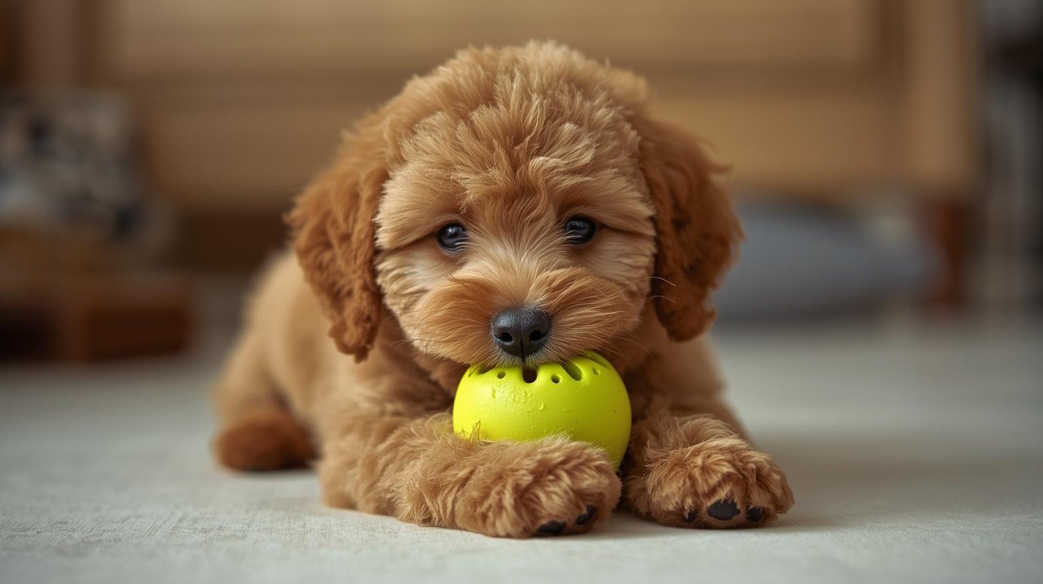 Toy Poodle Puppy Biting Soft Chew Toy