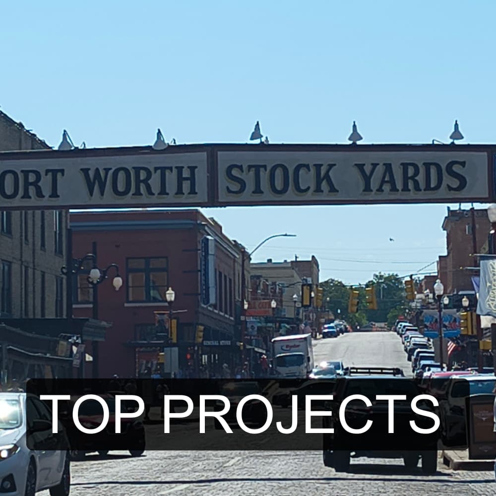Find the most valued construction projects happening every year in Fort Worth, Texas.