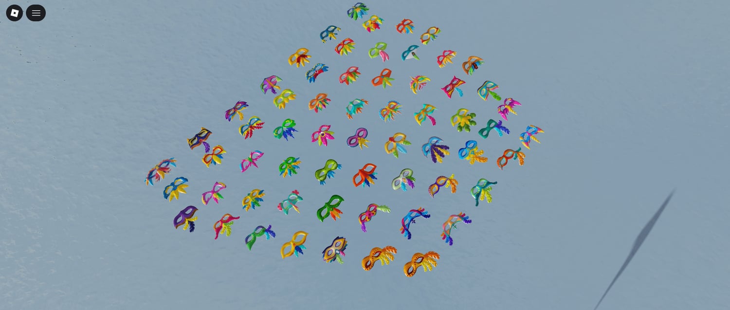 Roblox festival themed feather mask accessories
