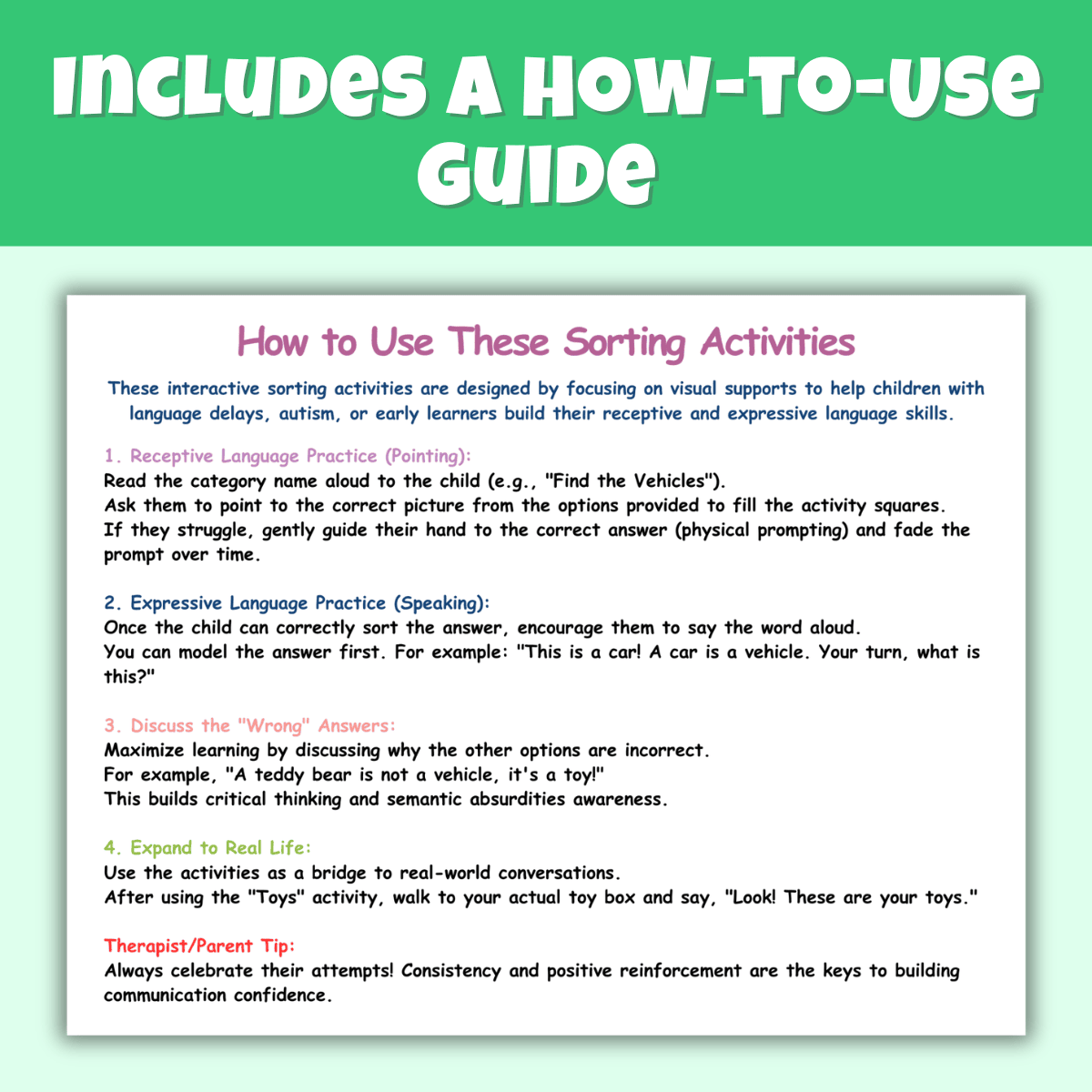 Sorting Objects Aba Sorting Objects into Categories | Speech Therapy ABA Real Pictures ...