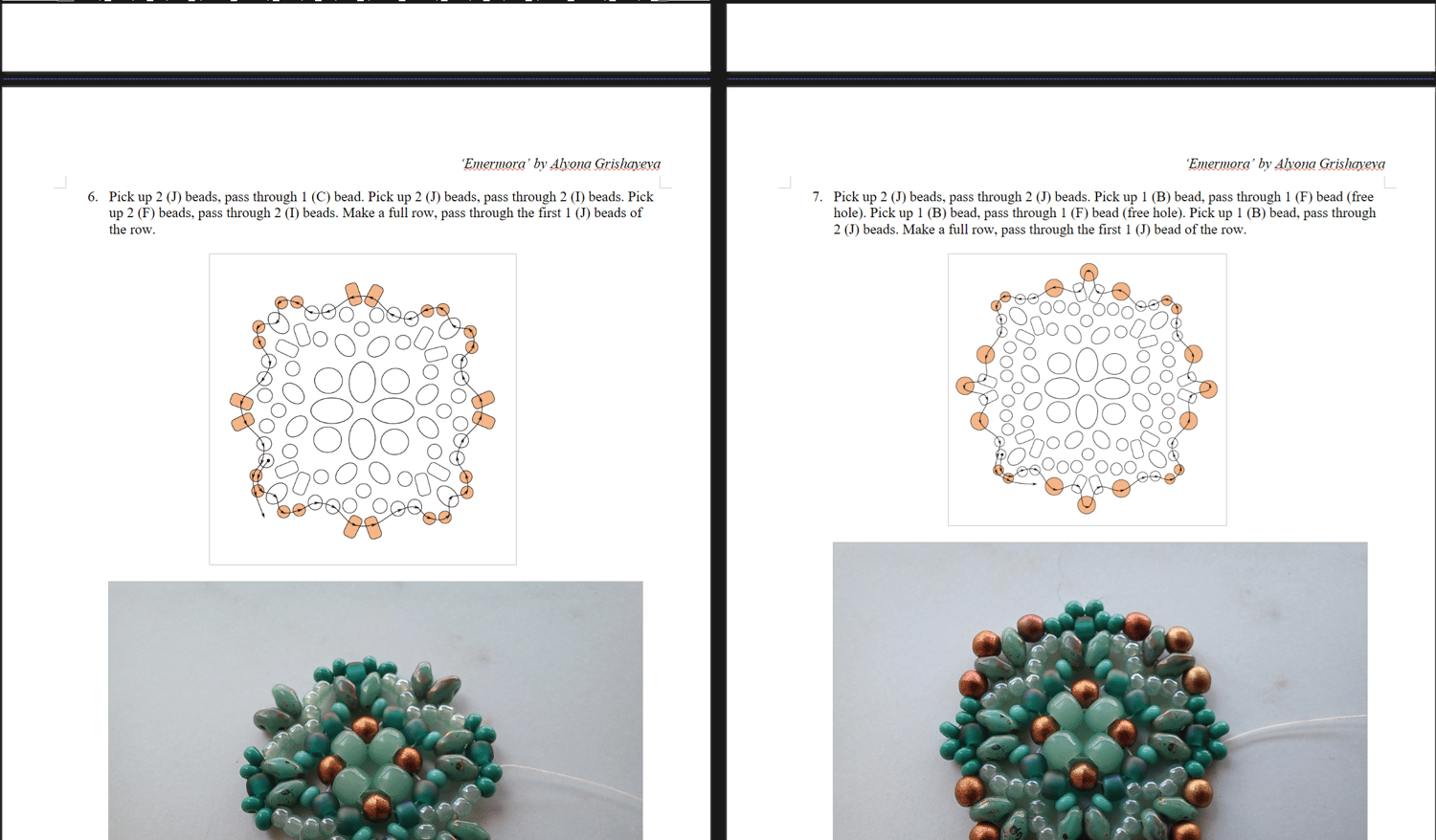 PDF Beading Pattern - Beadwork Tutorial - Emermora - Payhip