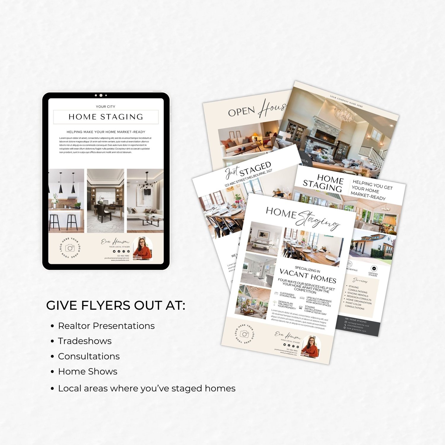 staging services flyer template