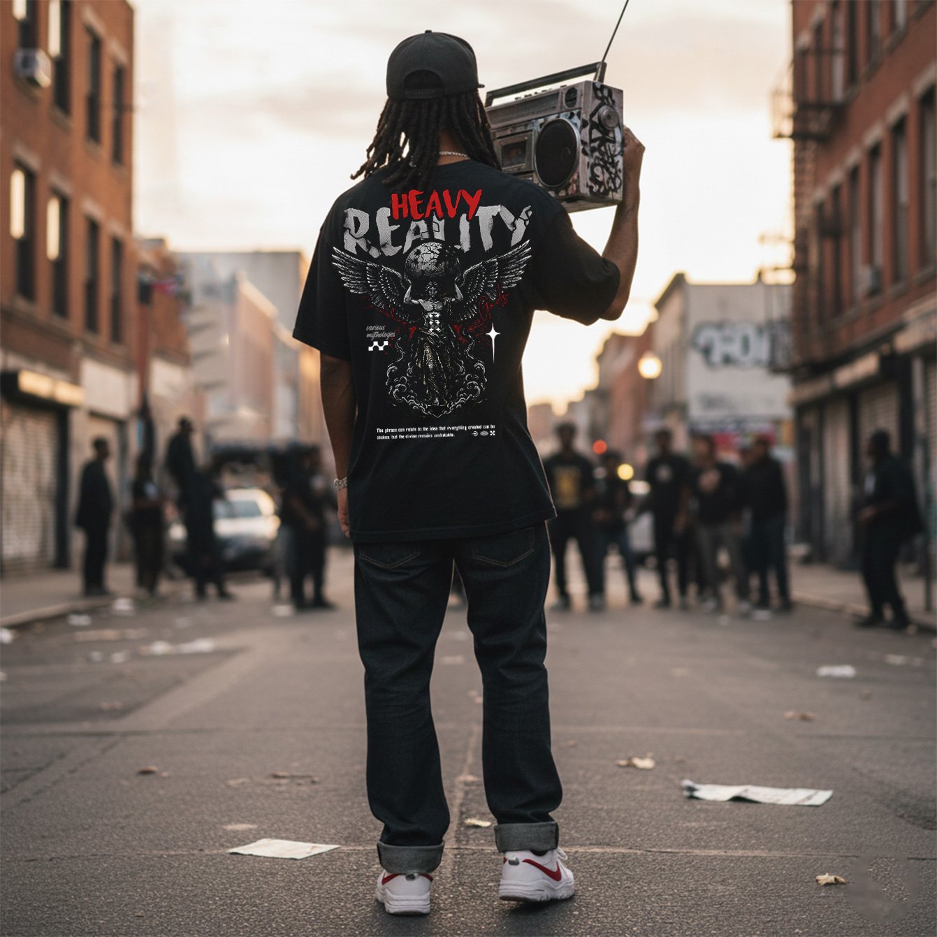 Custom Urban Streetwear Tshirt Design – Bold Typography & Retro Aesthetic