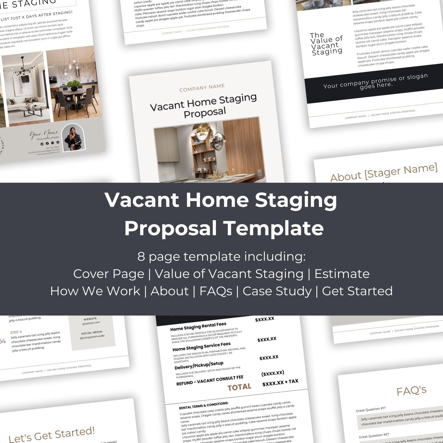 Vacant home staging proposal template