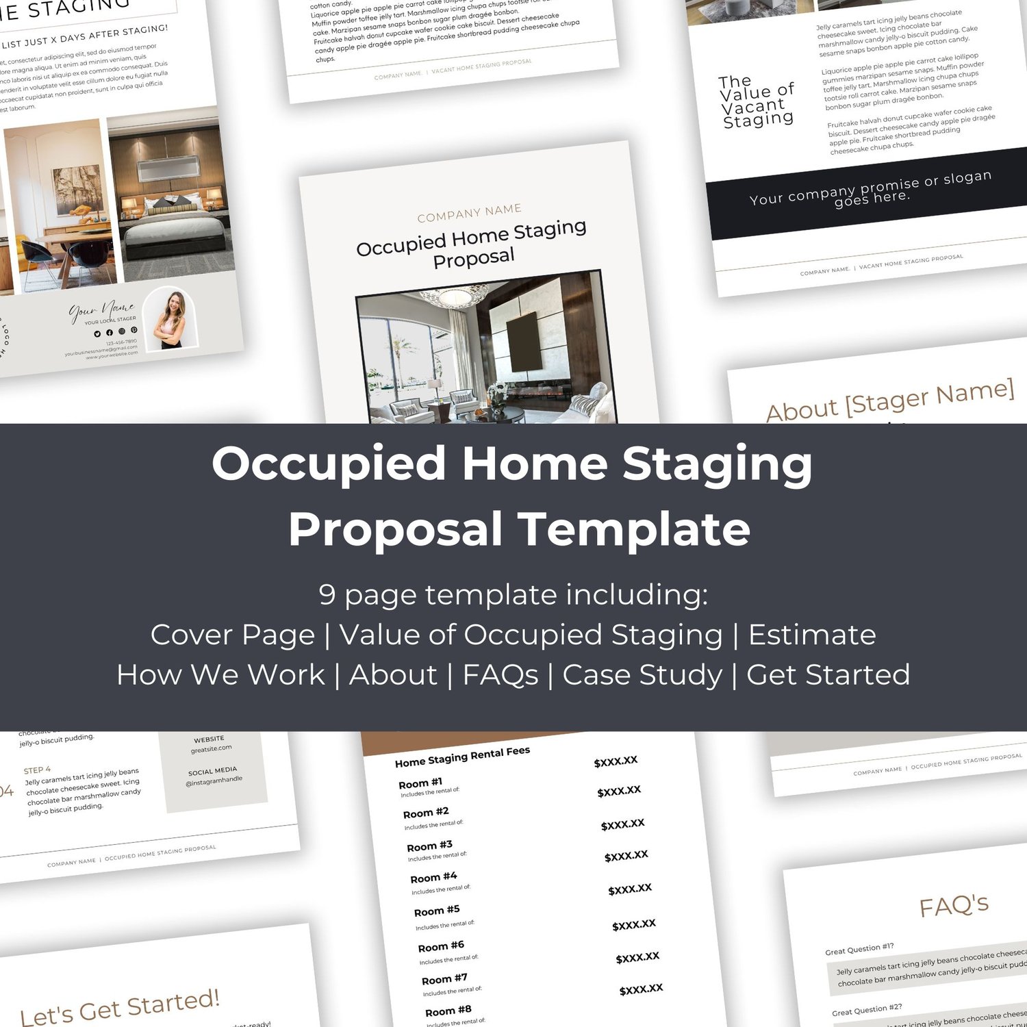 Occupied home staging proposal template