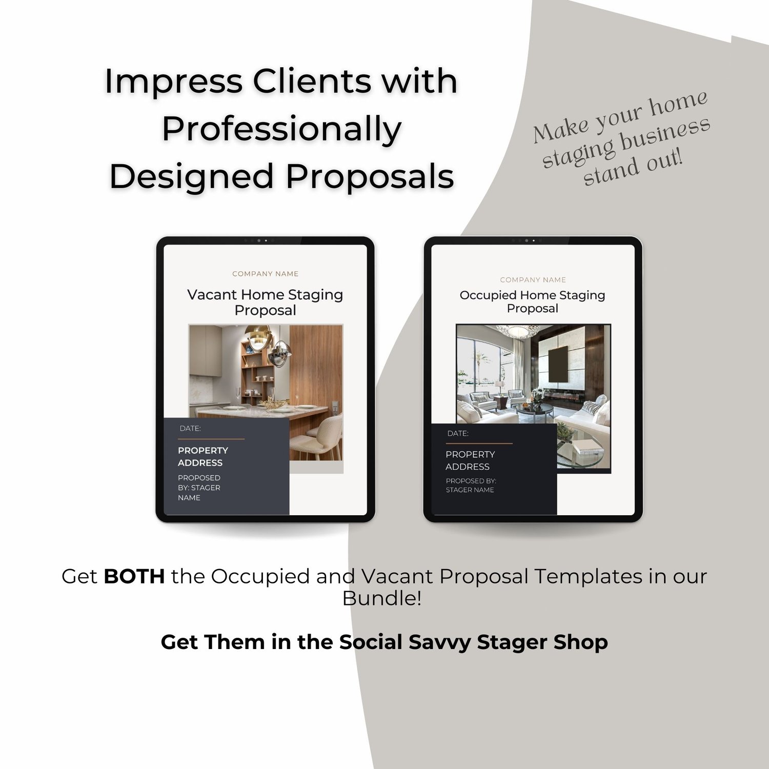 Home staging business templates