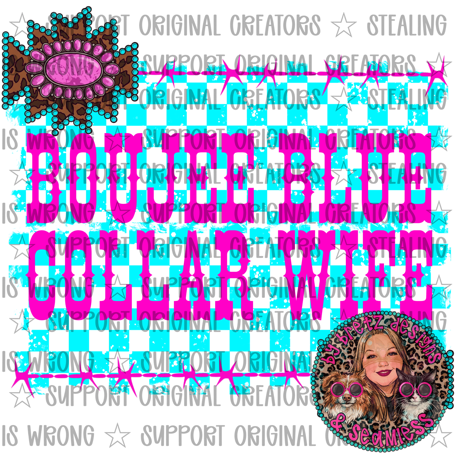 Boujee Blue Collar Wife PNG - Payhip