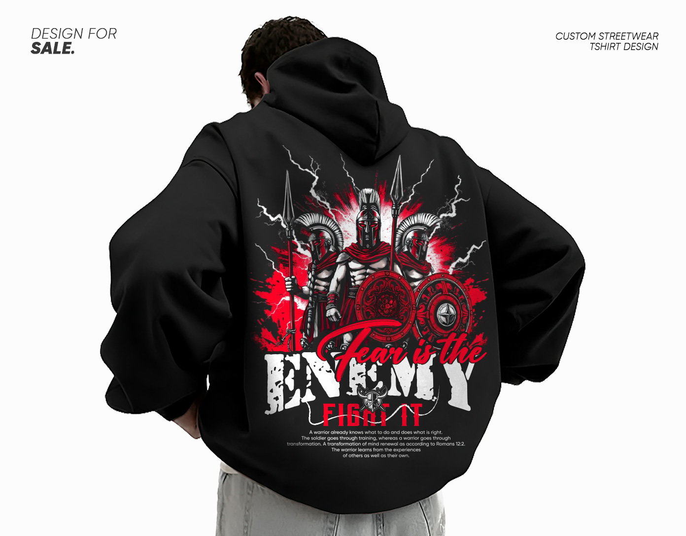 Warrior Spirit custom streetwear t-shirt design graphic design