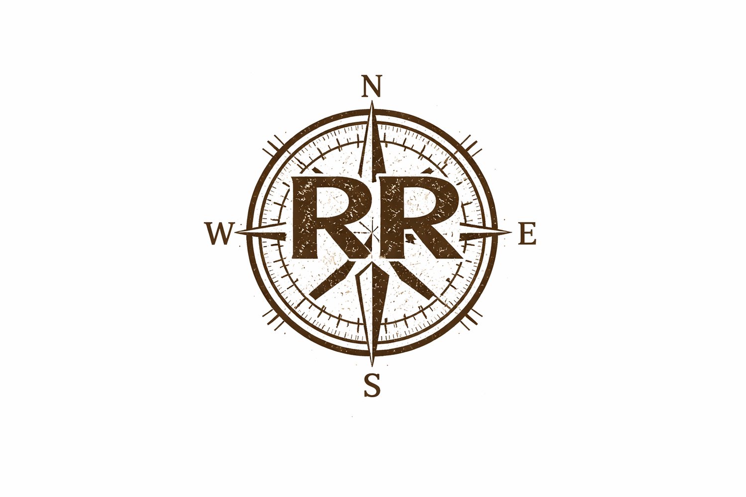 Roaming Rebels RR compass logo representing chaotic road trips and Scottish Highlands travel guides