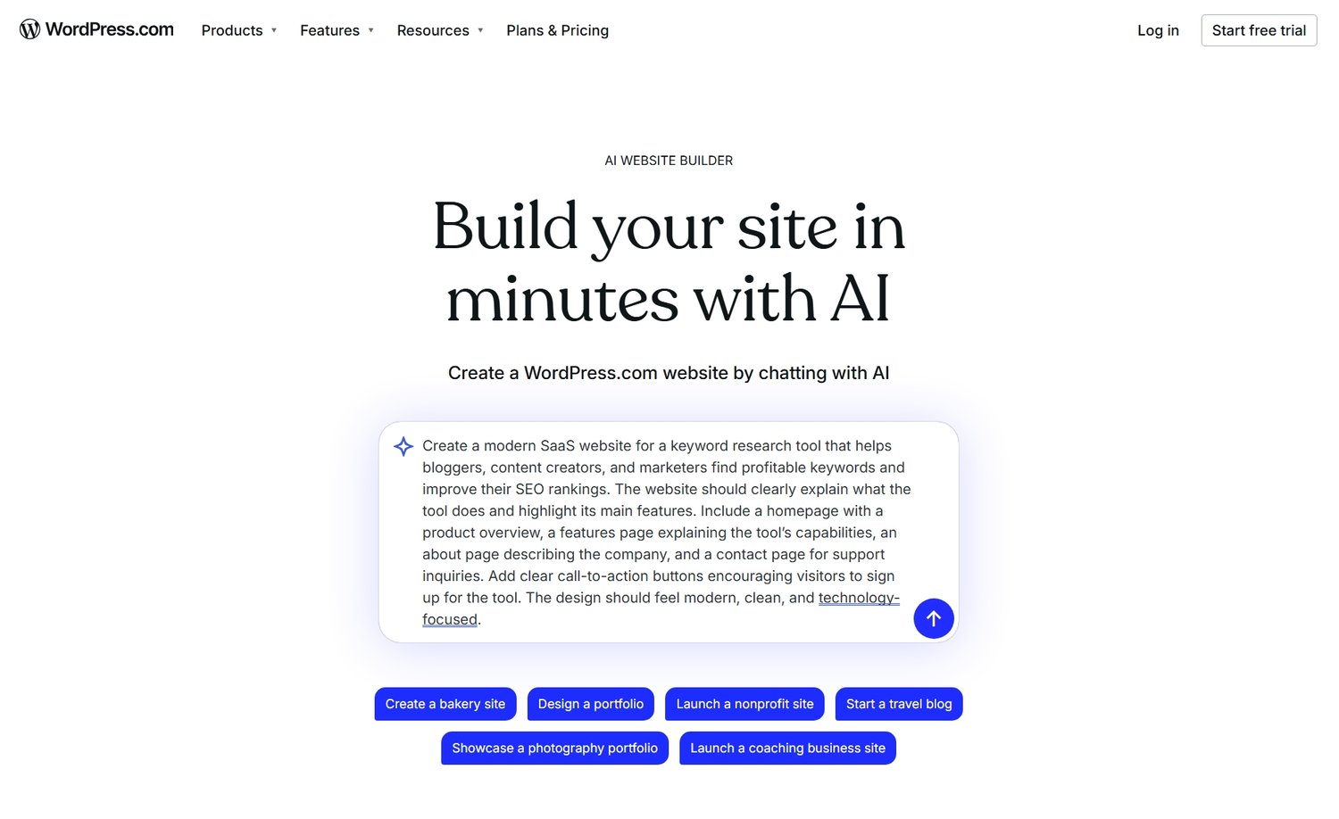 WordPress.com AI website builder tutorial