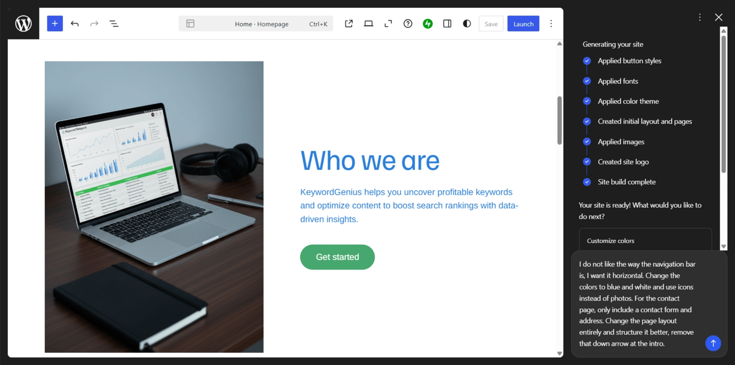 WordPress.com web editor