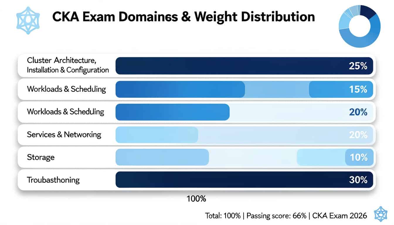 The CKA exam domains break down