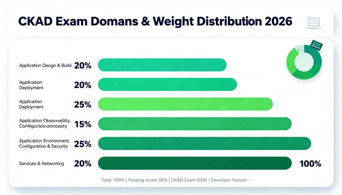 CKAD exam domains weight table