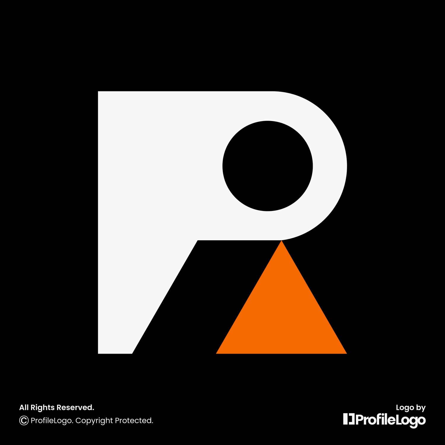 Stylish abstract letter RI logo or IR logo by ProfileLogo with black background