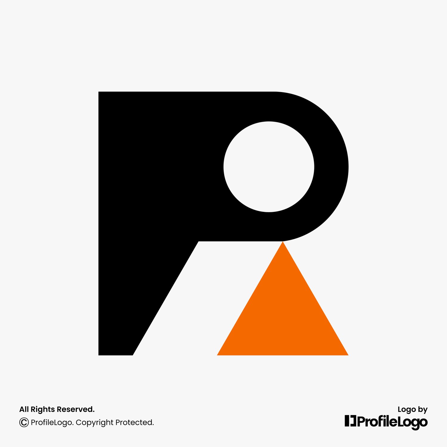 Stylish abstract letter RI logo or IR logo by ProfileLogo with light grey background