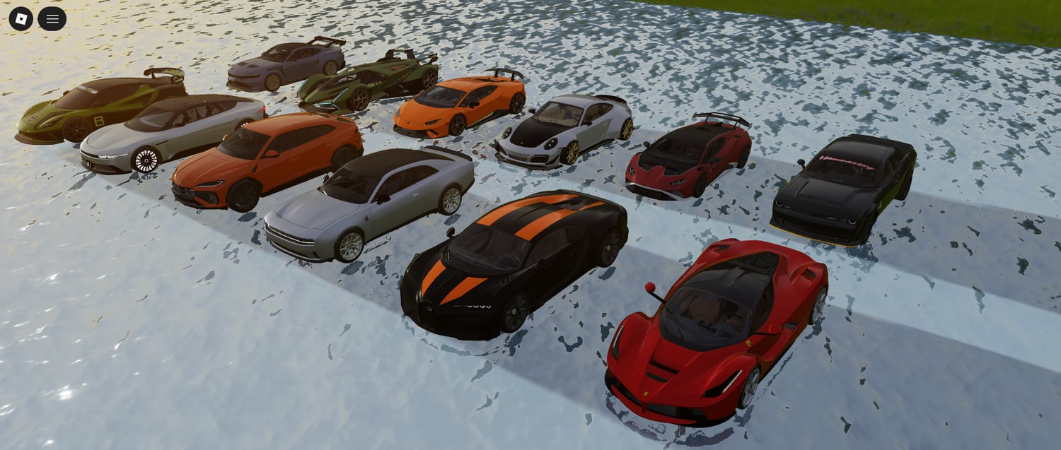 Detailed modern sedan driving in Roblox city map