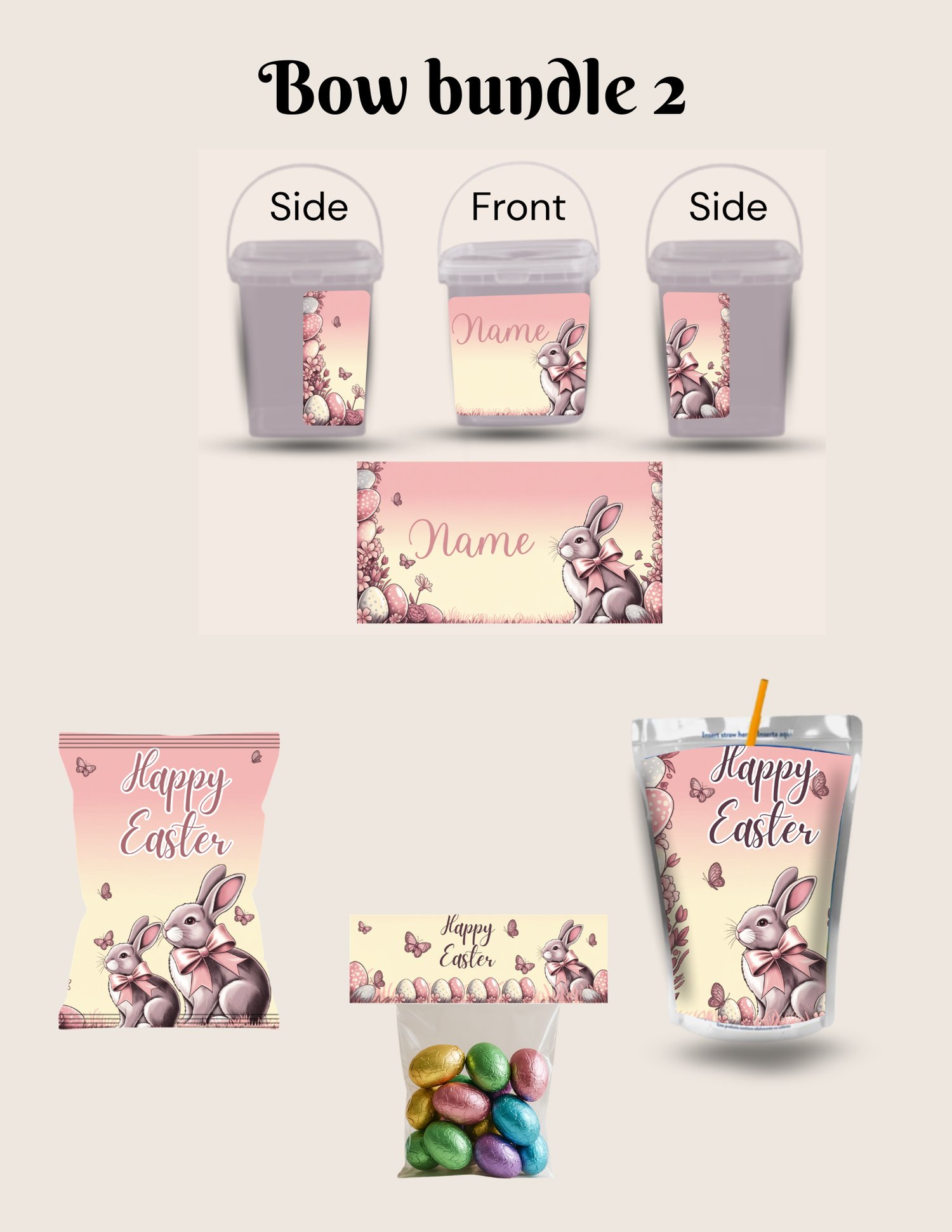 Bow Easter favor bundle - 3 sets - Payhip