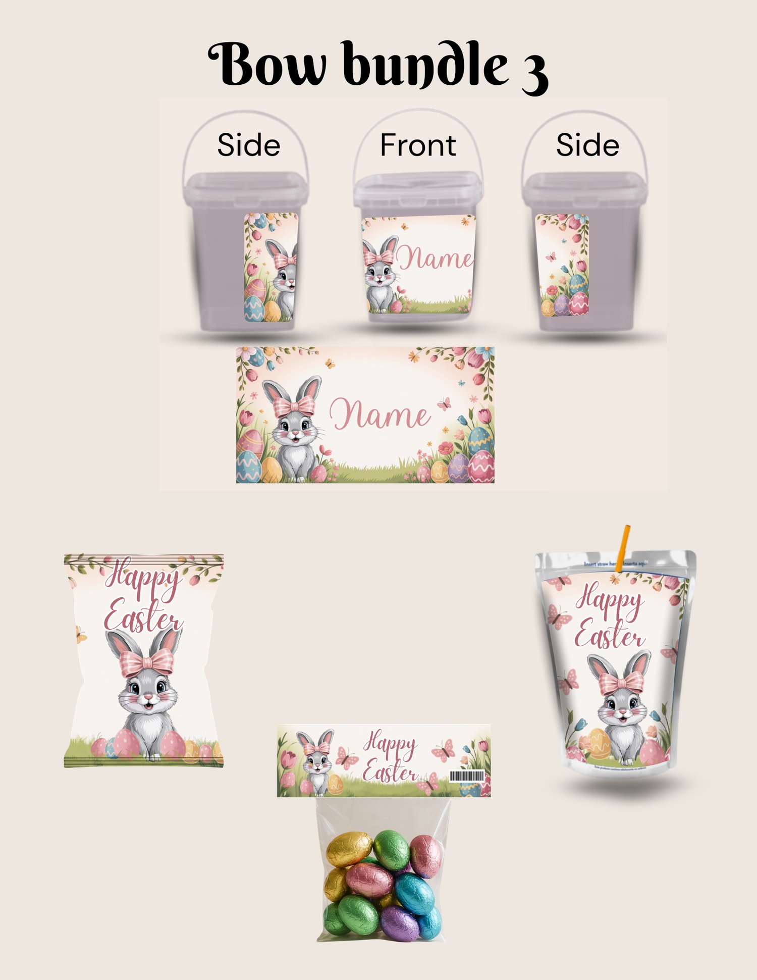 Bow Easter favor bundle - 3 sets - Payhip