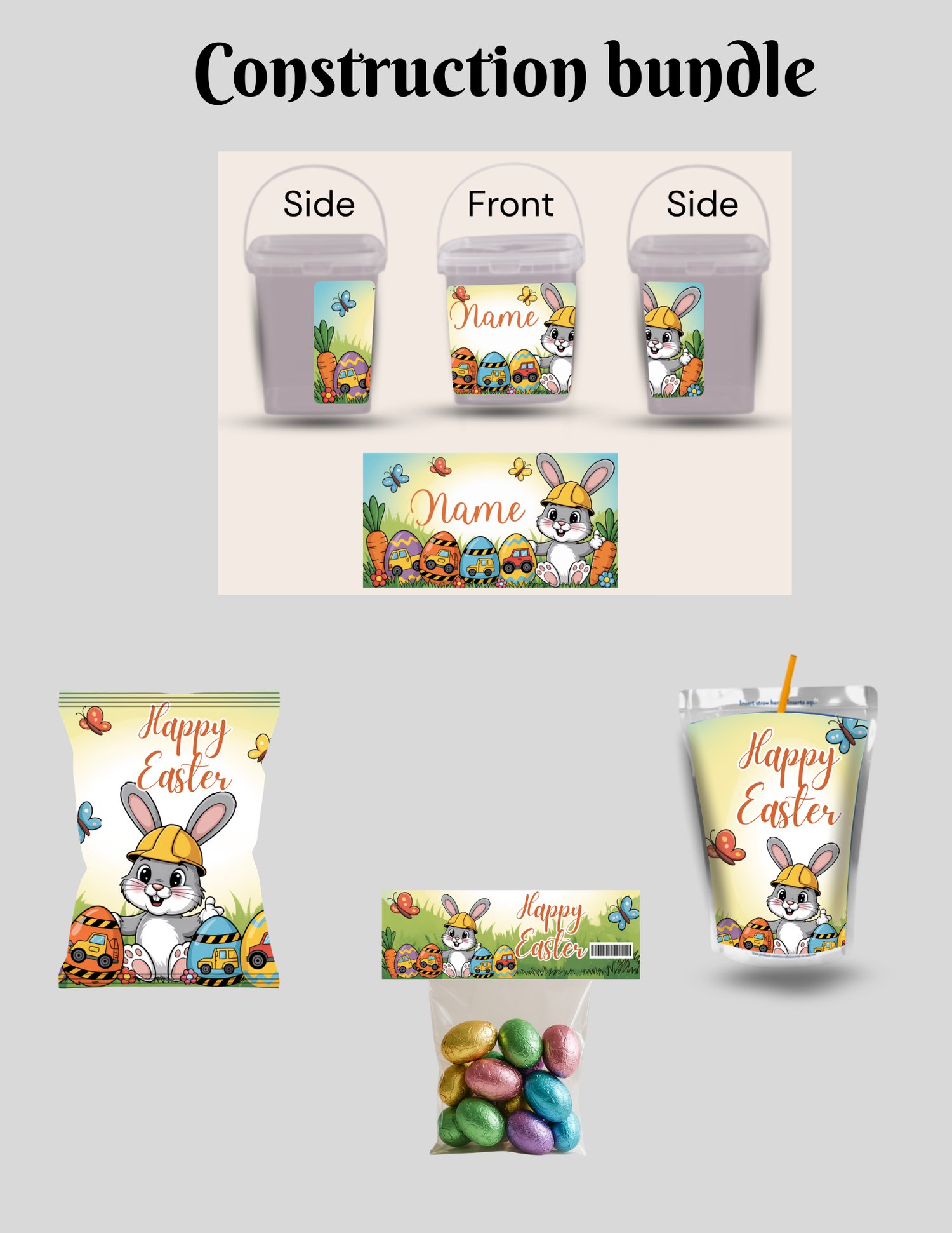 5 sets Boys easter bucket bundle - Payhip