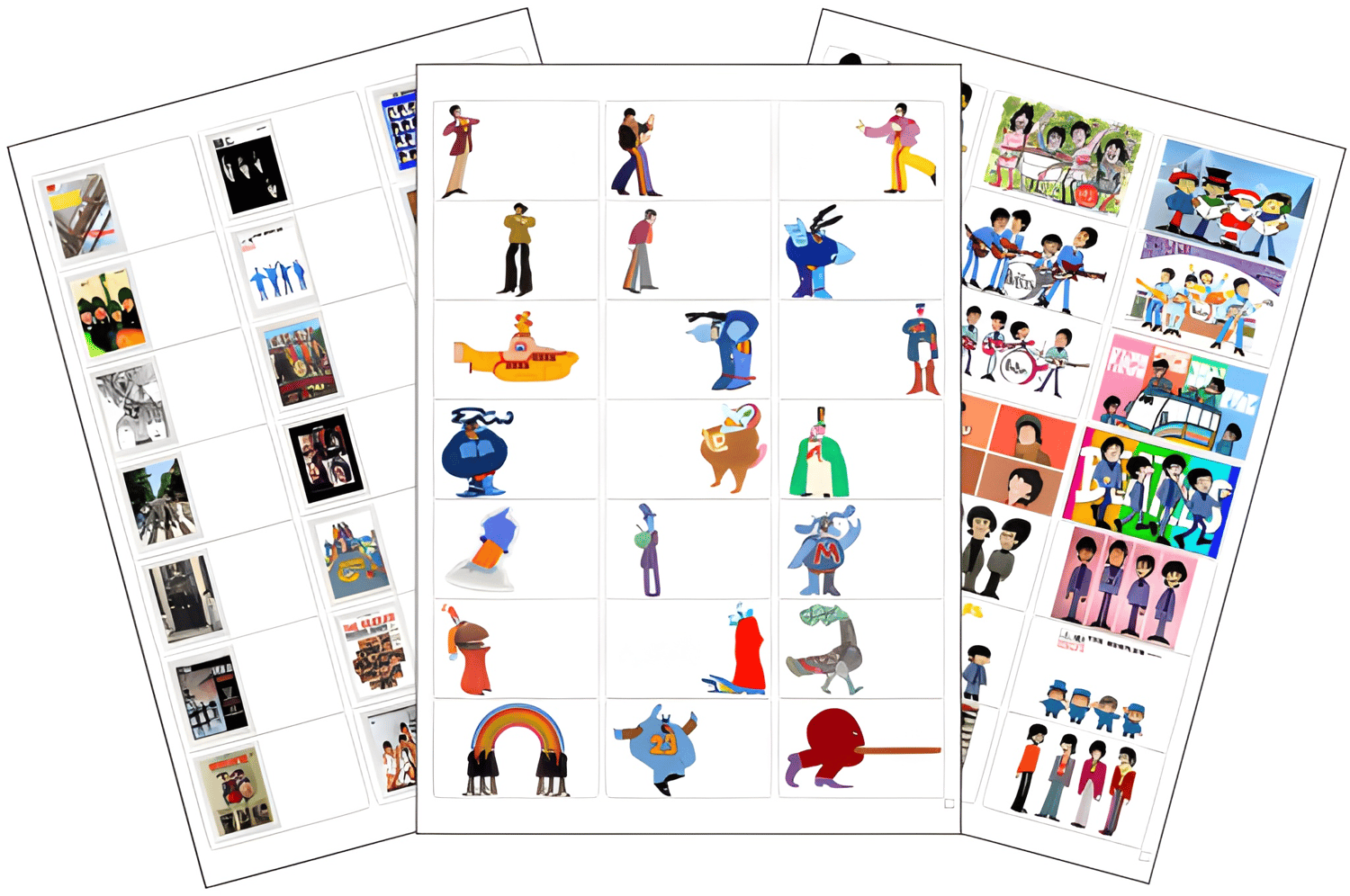 BEATLES LABELS/STICKERS TEMPLATES