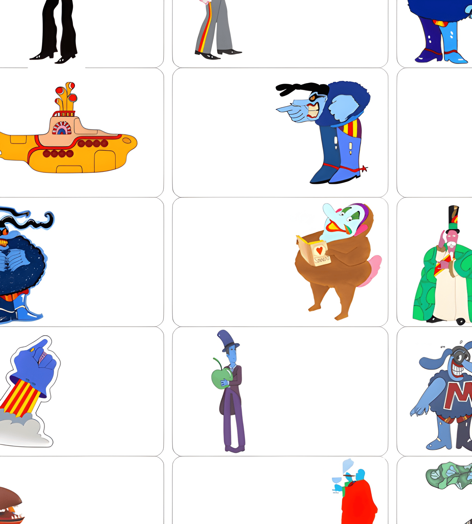 BEATLES LABELS/STICKERS TEMPLATES