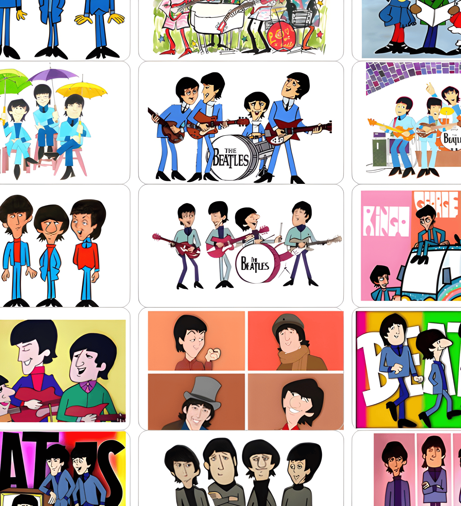 BEATLES LABELS/STICKERS TEMPLATES