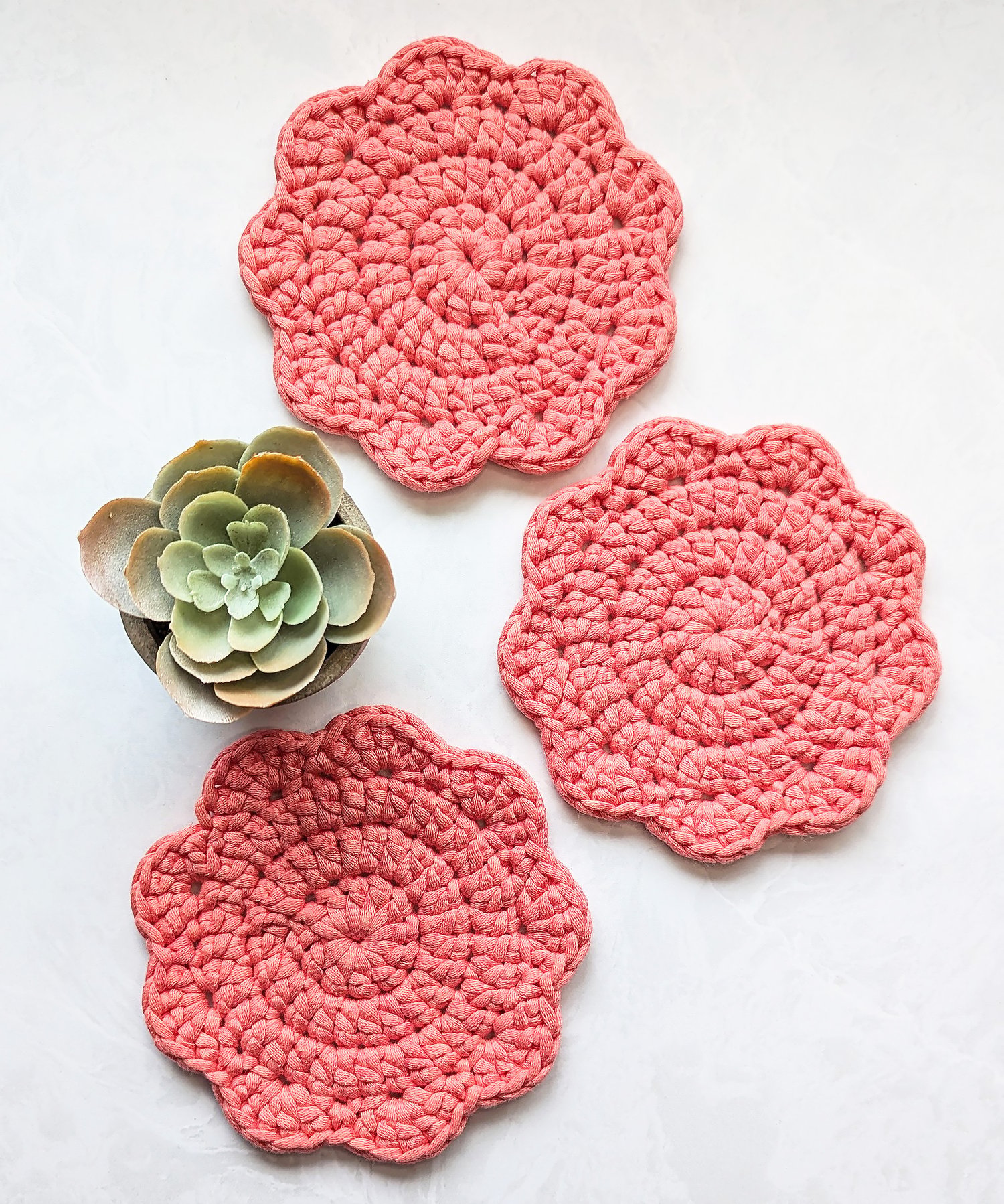 Chunky Flower Coaster 3