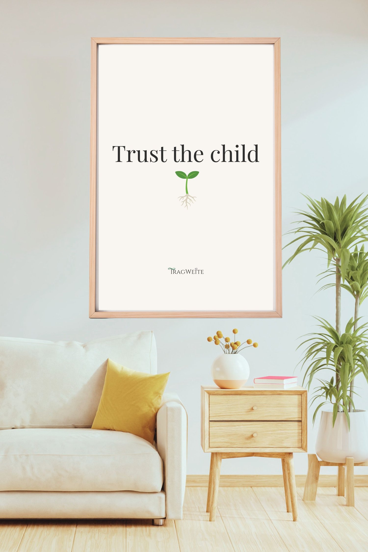 Trust the Child printable poster color living room Tragweite