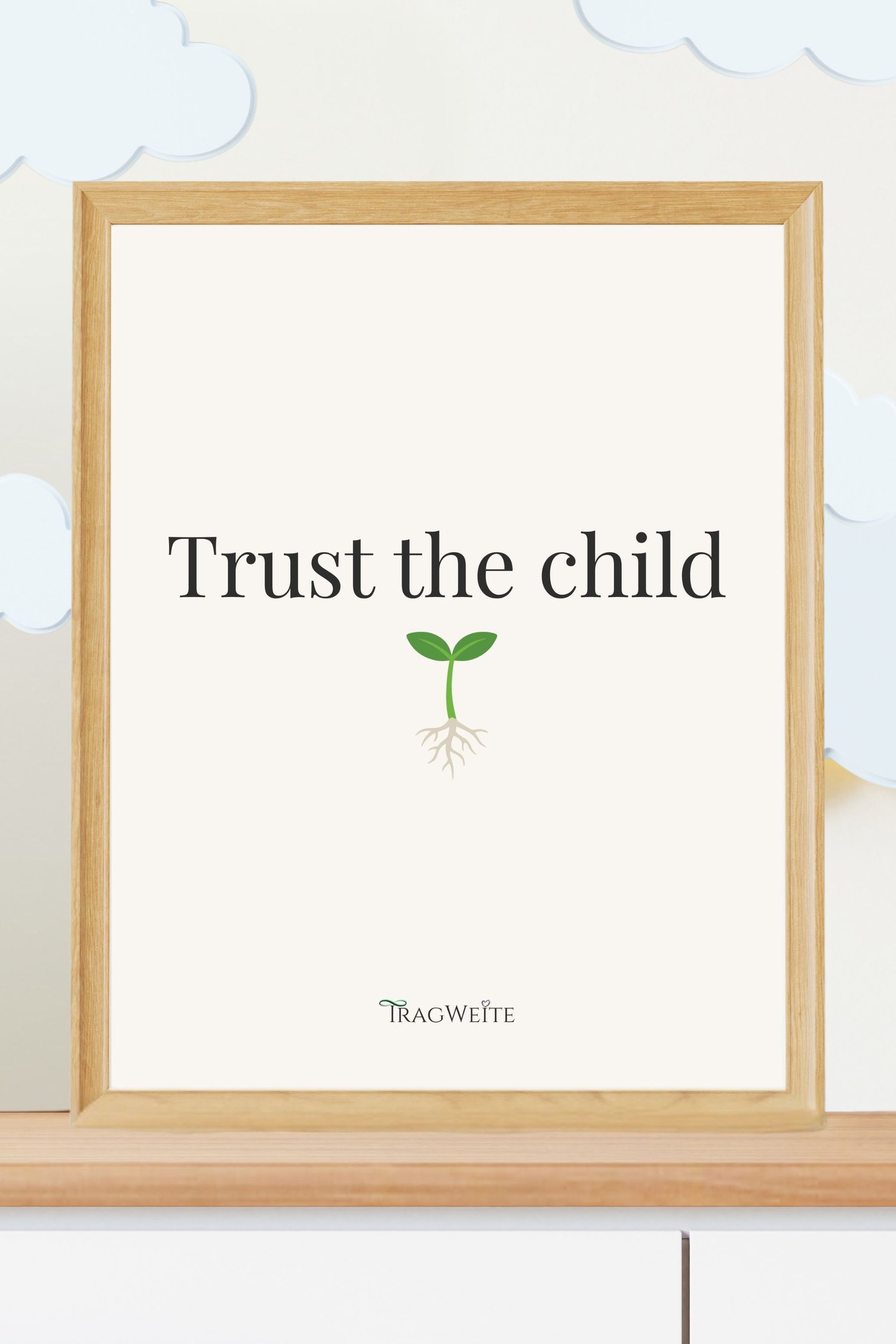 Trust the Child printable poster color kids room Tragweite