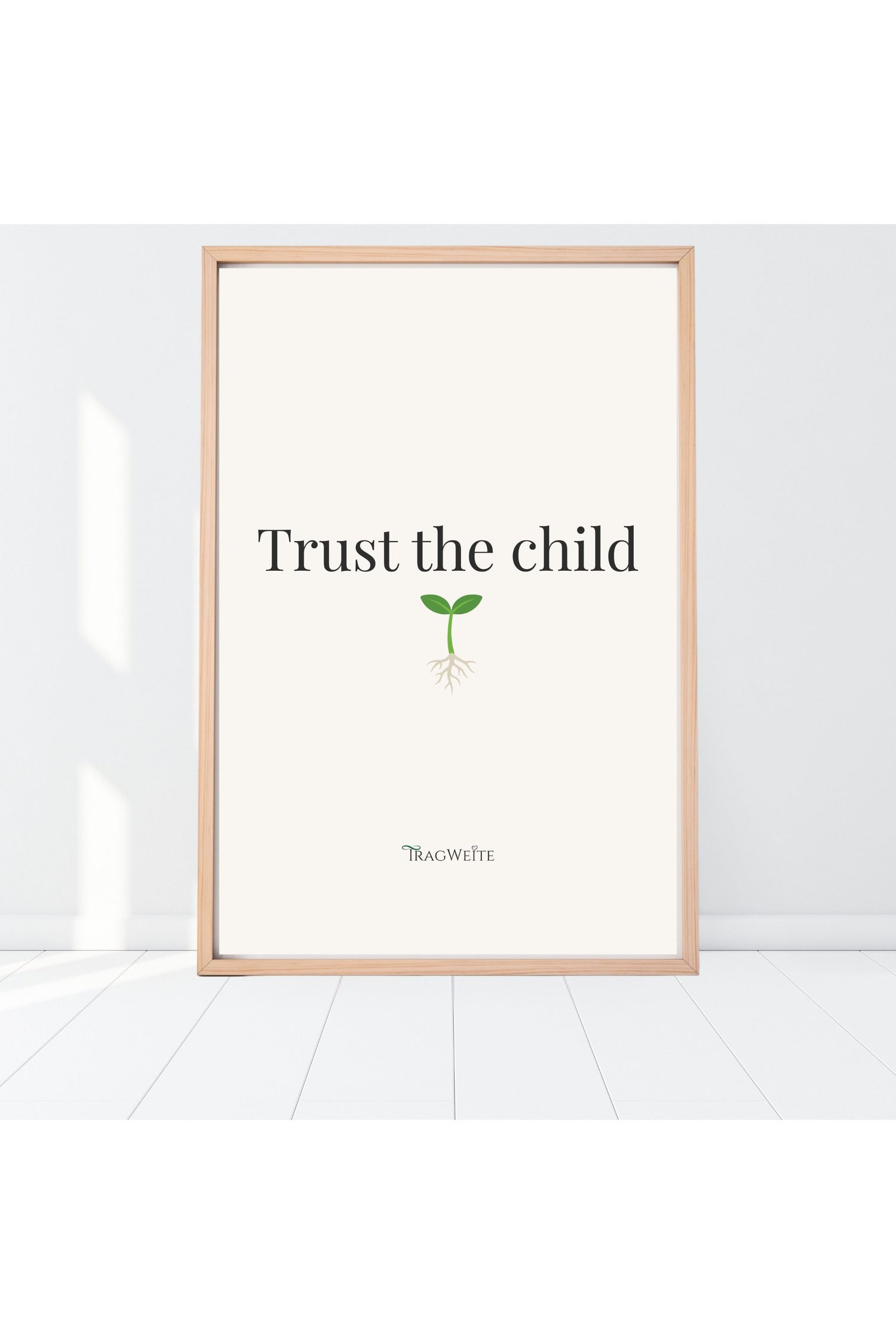 Trust the Child printable poster color floor Tragweite