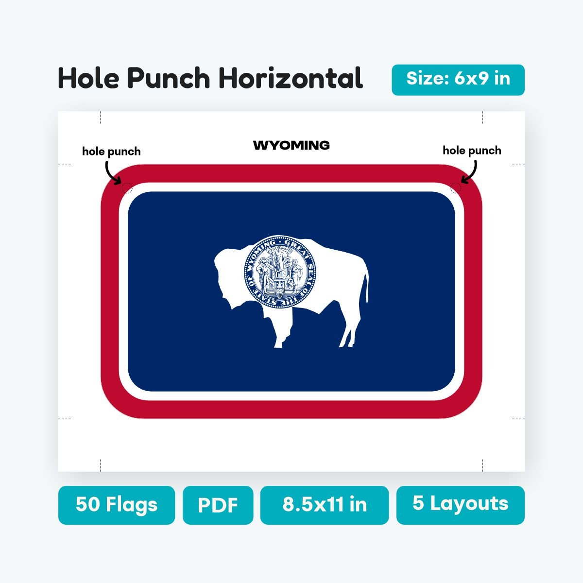 50 US State Flags Bunting, printable 2:3 rounded banner for classroom wall decor, geography themed party decorations, high-quality PDF.