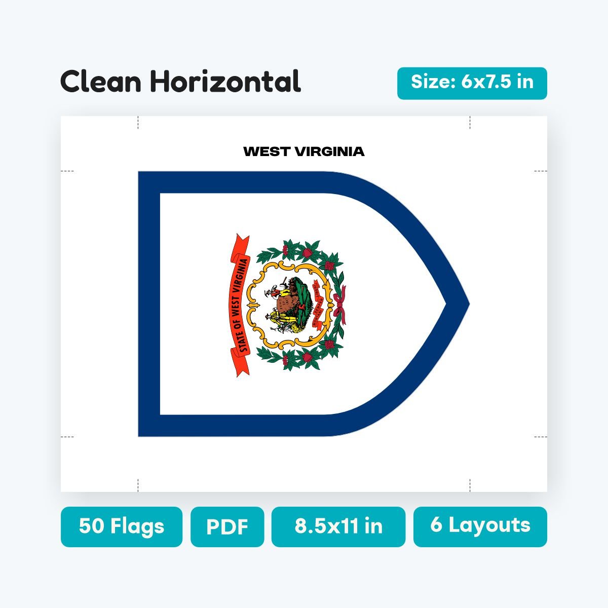 USA State Flags Shield Banner, printable 50 states garland for Fourth of July or school events, shield shape educational geography bunting.