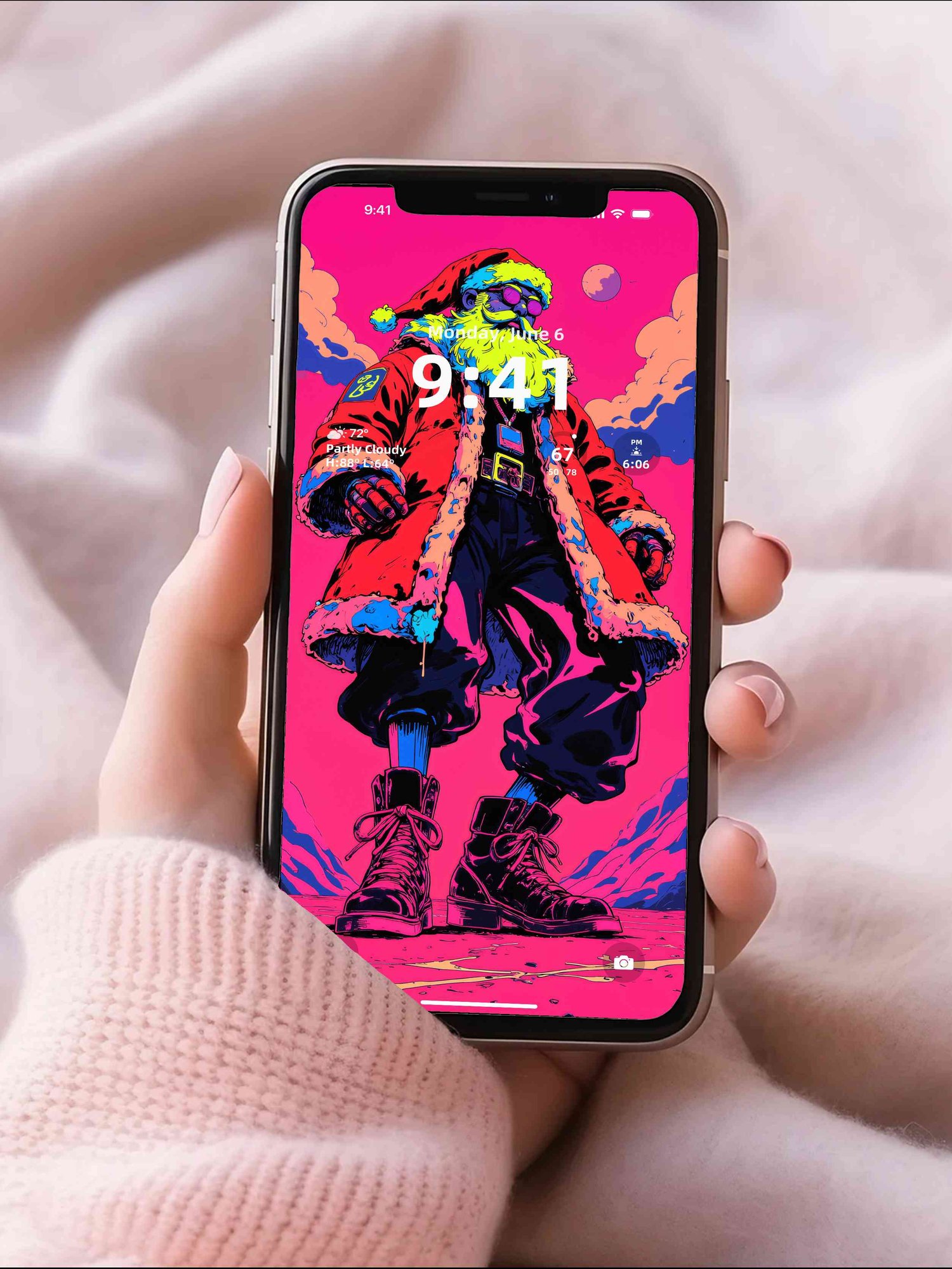 cyberpunk santa phone wallpaper neon santa claus iphone wallpaper synthwave christmas phone wallpaper cyberpunk santa smartphone background neon christmas santa phone screen wallpaper futuristic santa claus phone wallpaper cyberpunk santa lock screen wall