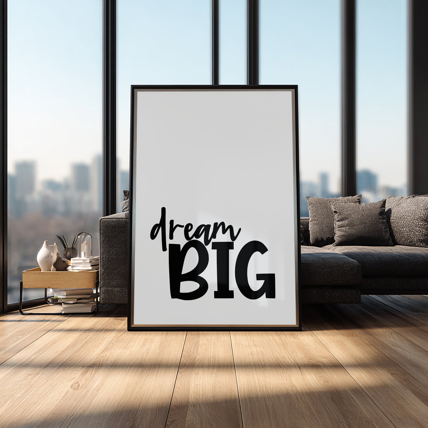 Dream Big Printable Wall Art, Motivational Quote Print, Minimalist ...