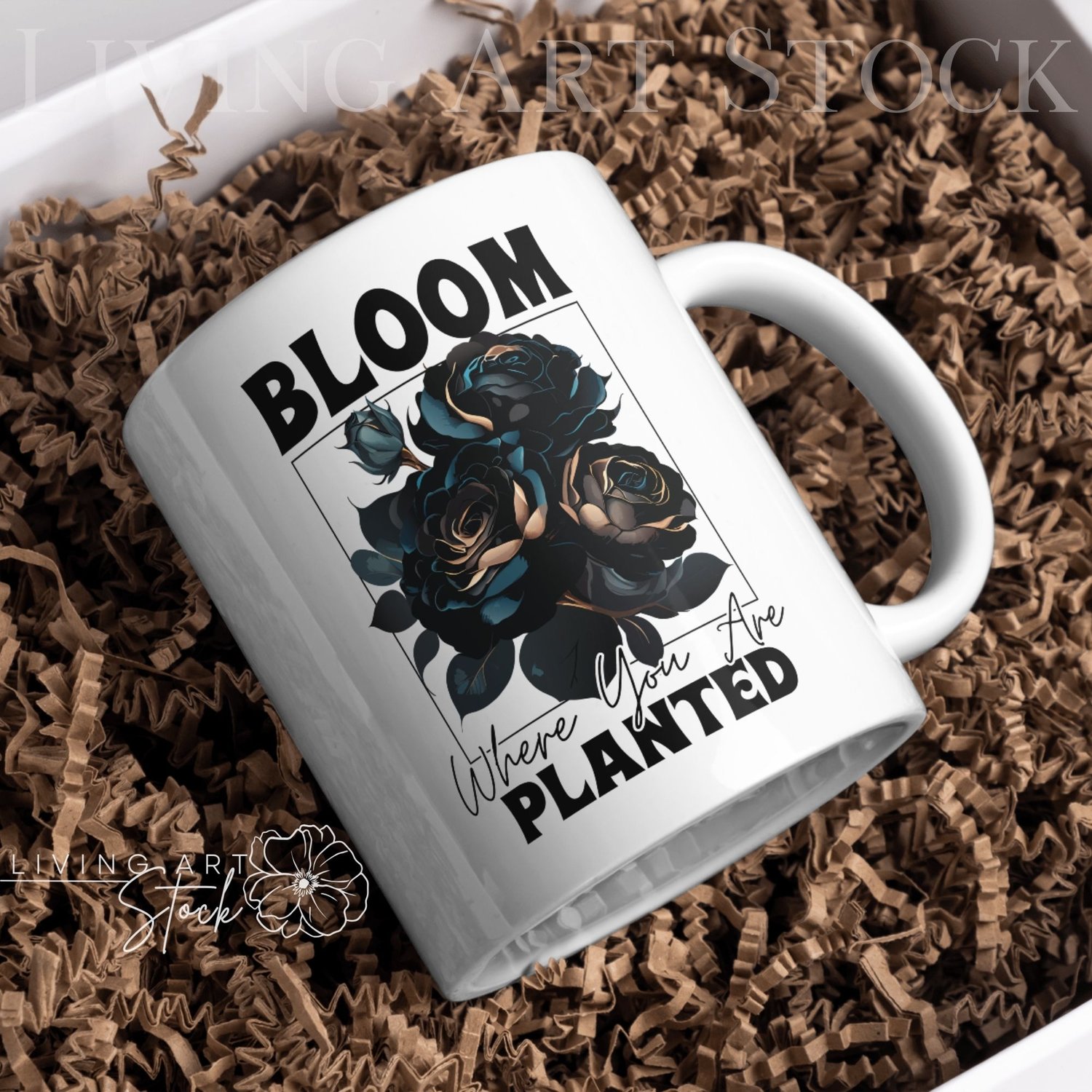 Dark rose quote mug designs
