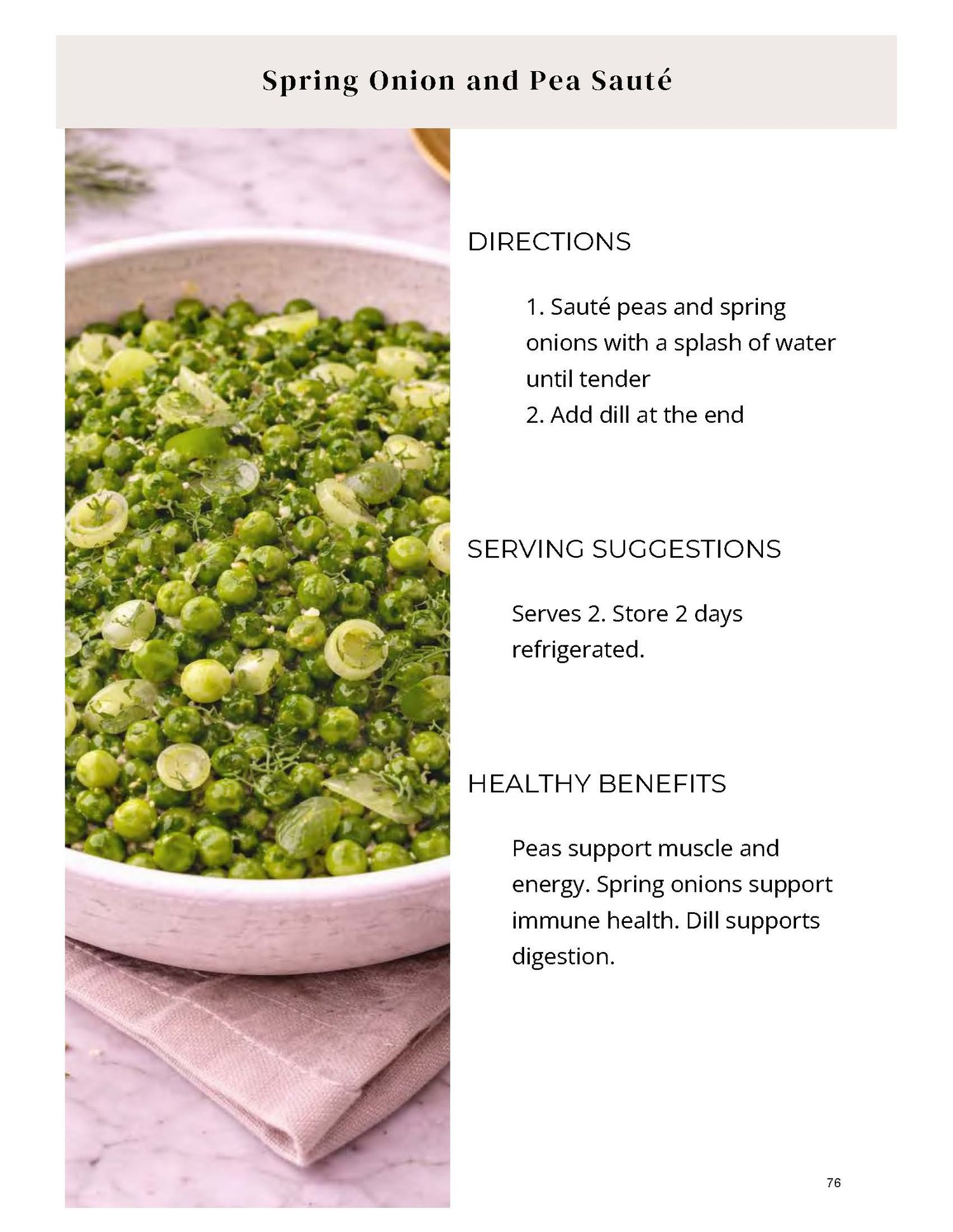 Spring Onion and Pea Saute Recipe-1