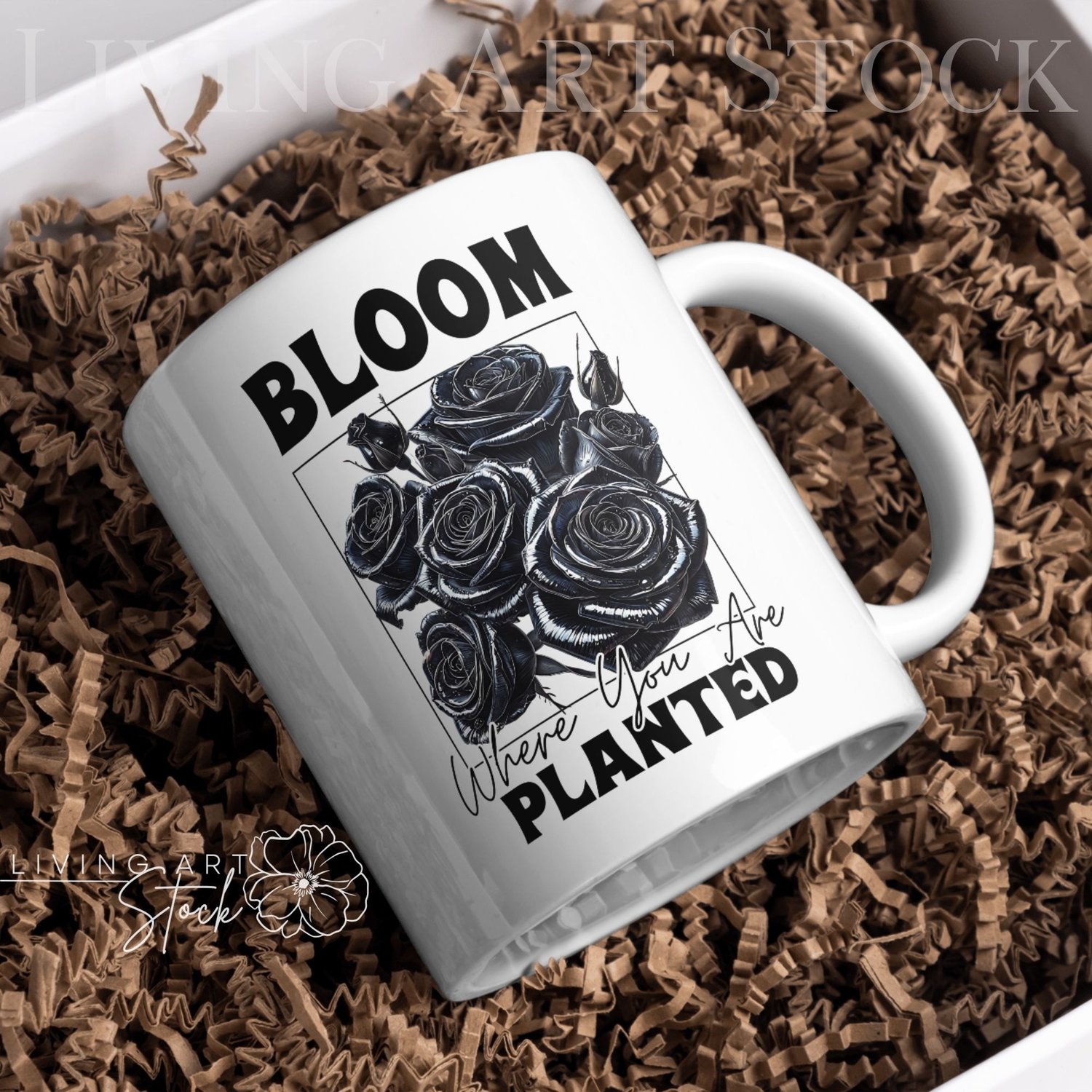 Inspirational bloom Quote PNG mug design
