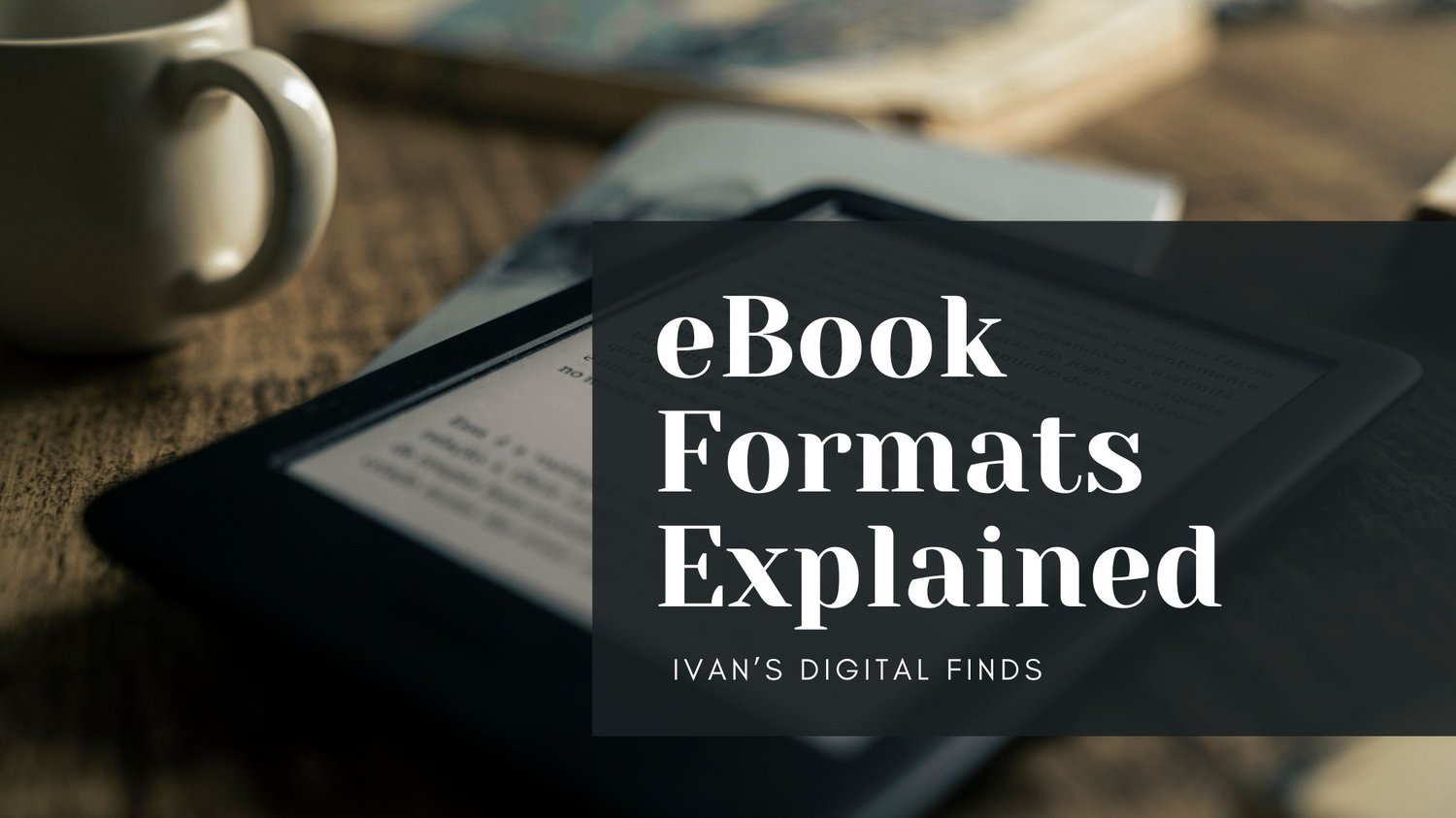 In this post, I explain the different eBook formats available for publishers