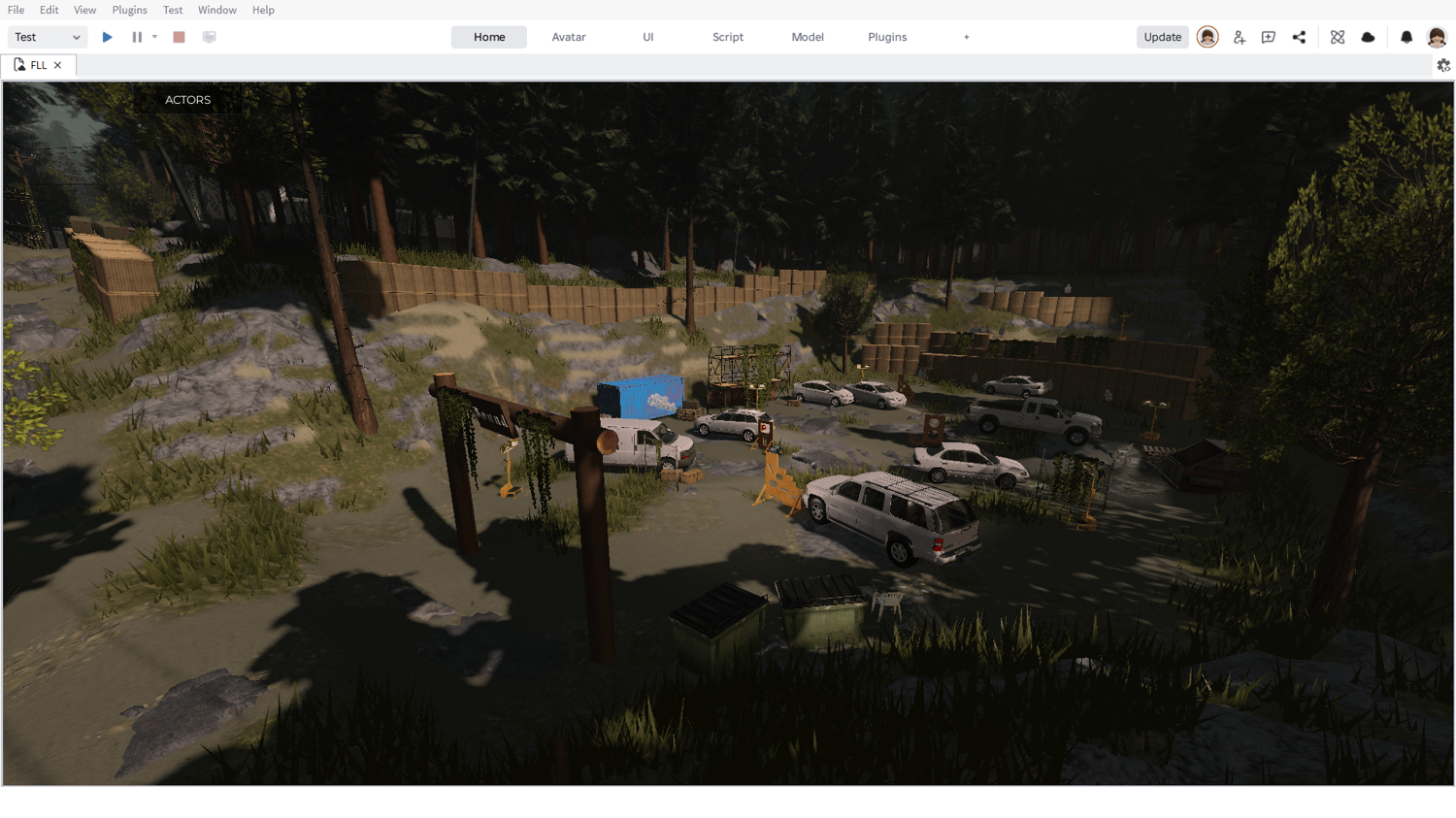 Detailed woodland military environment designed for ACS gameplay