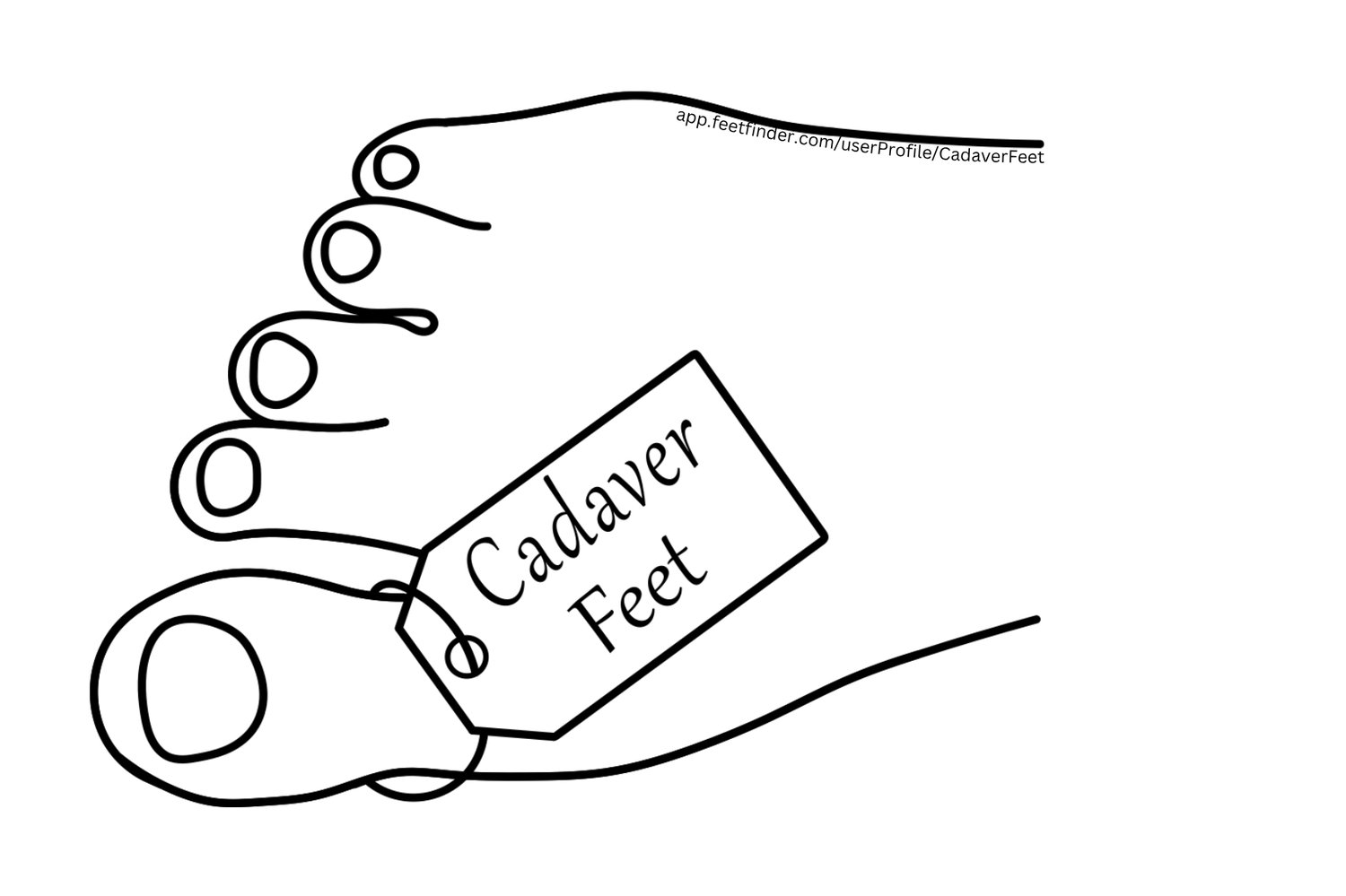 printable sticker logo cadaver feet