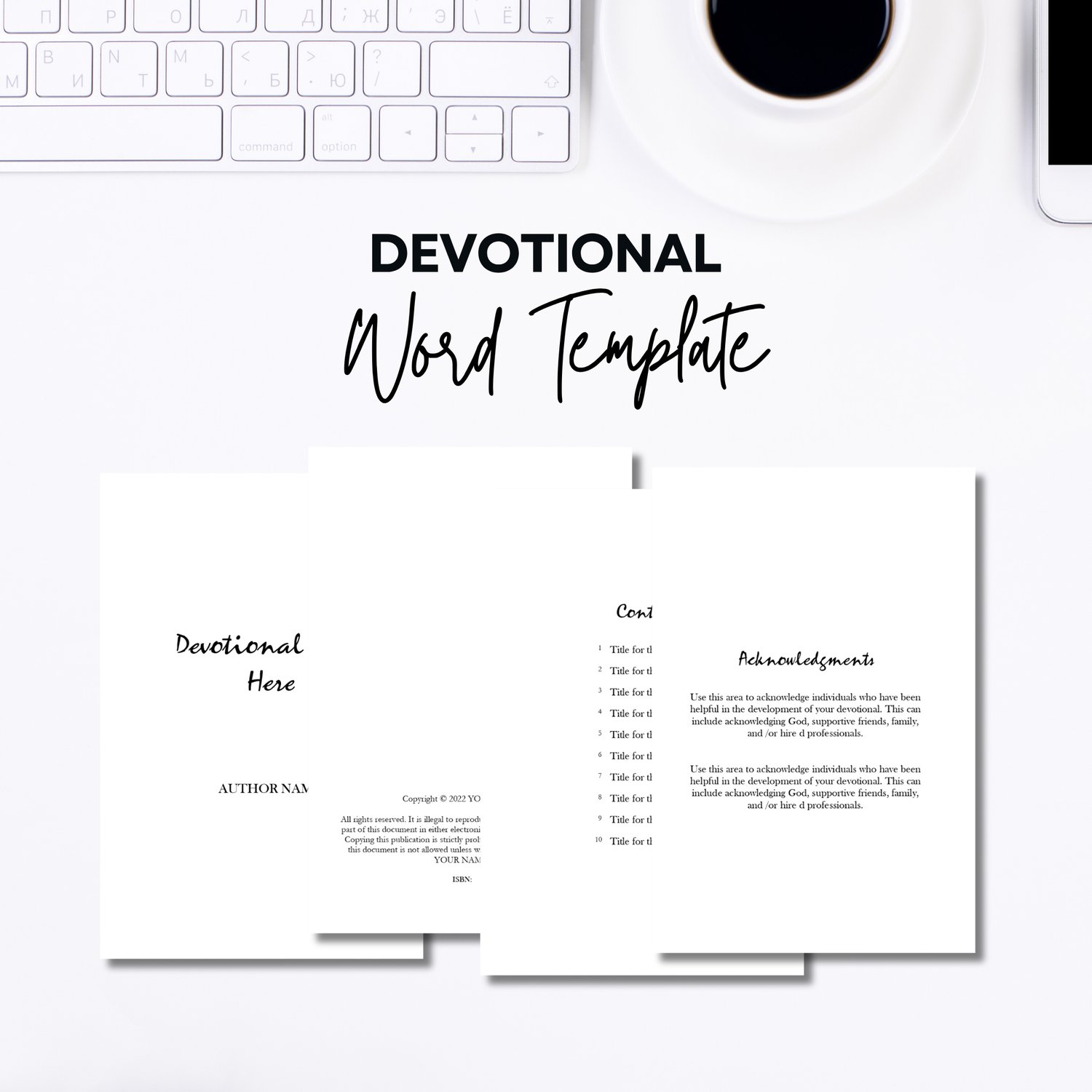 TEMPLATE: Devotional Book (Inside Pages) Word Template