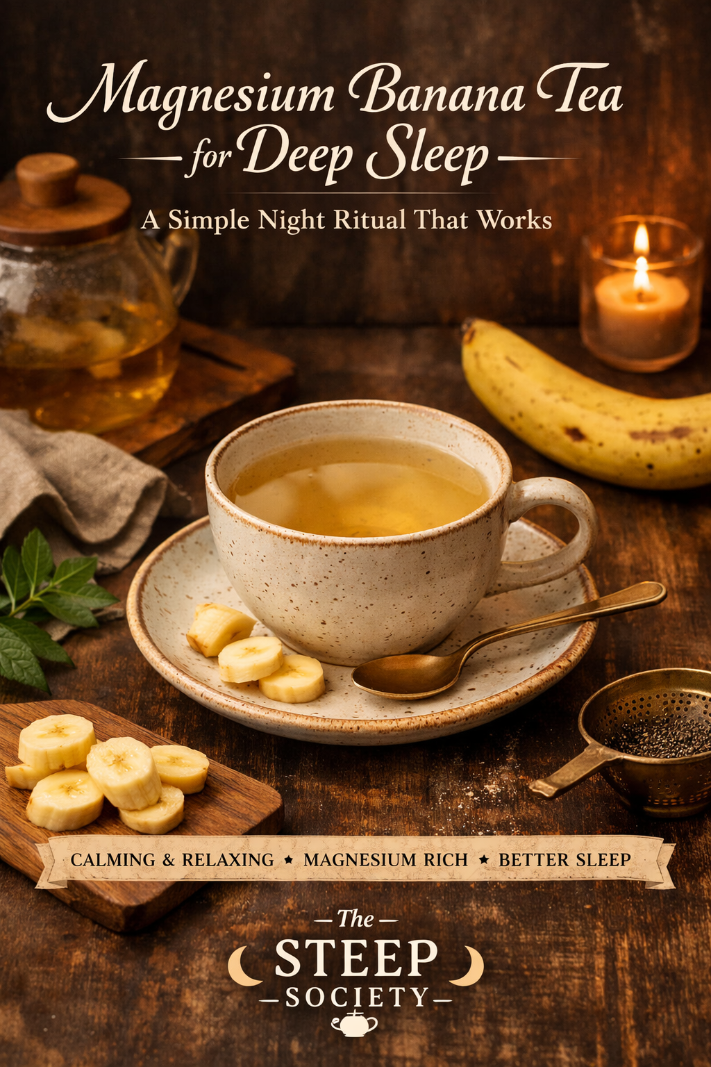 Magnesium Banana Tea for Deep Sleep