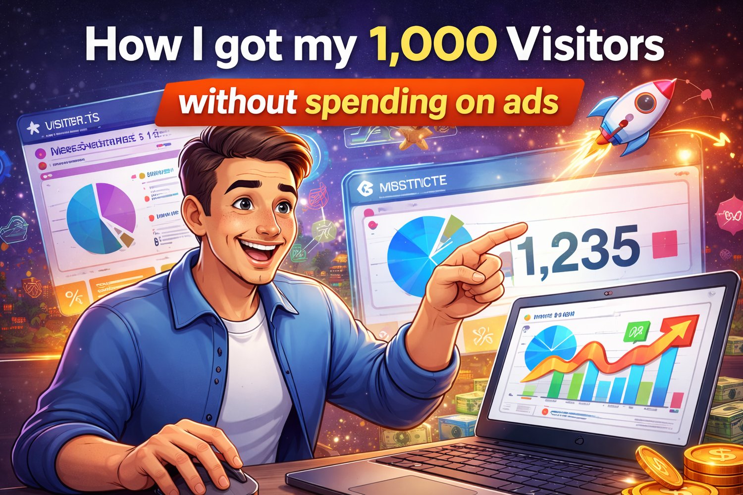 :How I got my first 1000 Visitors without spending on ads