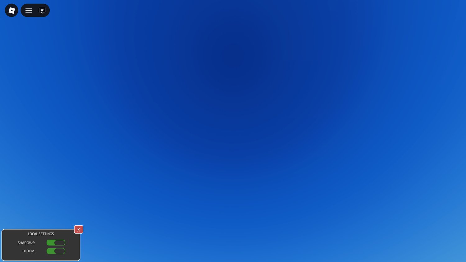 Clean GUI layout for enabling and disabling bloom visual effects