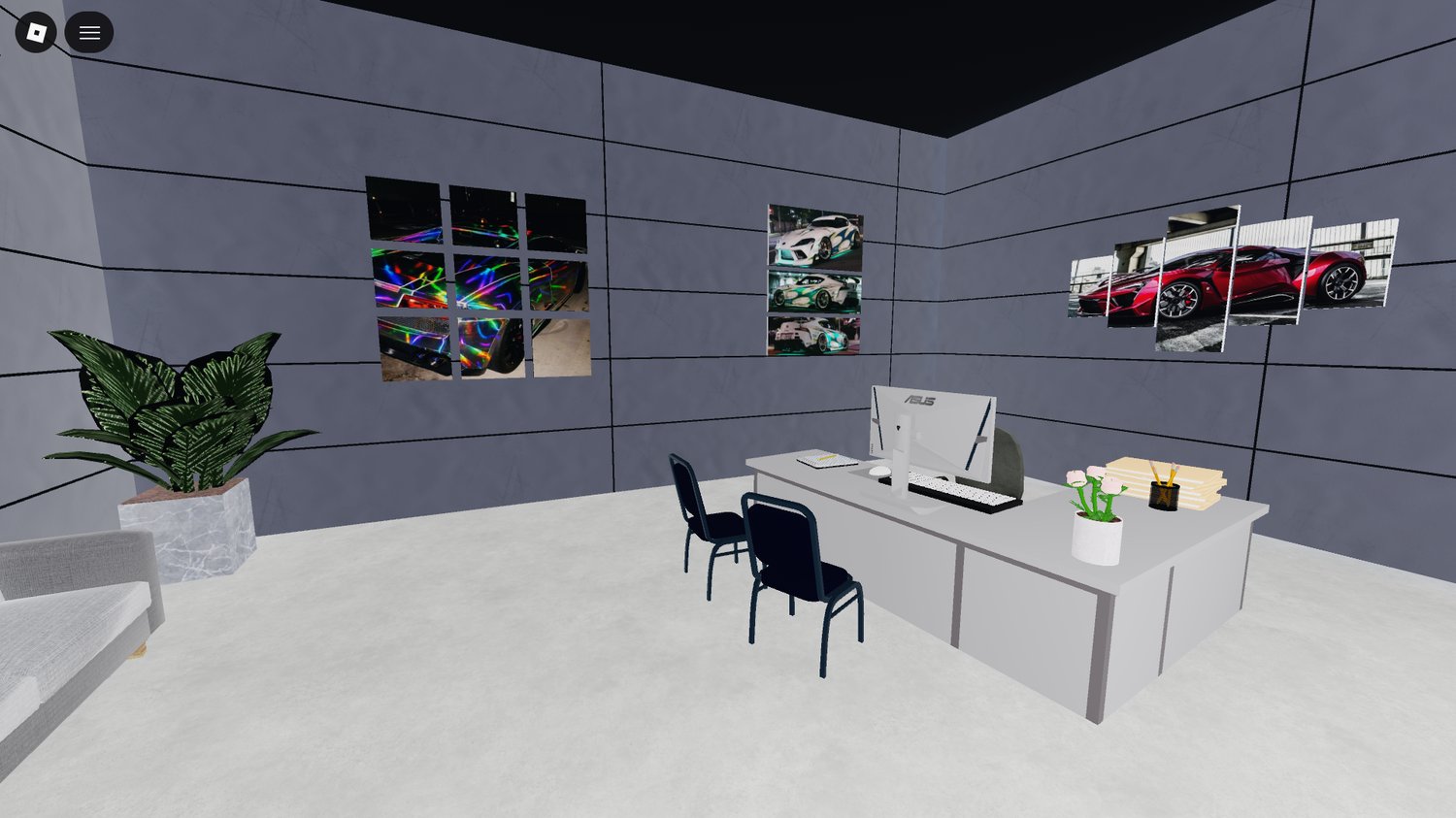 Urban commercial showroom used for car roleplay gameplay