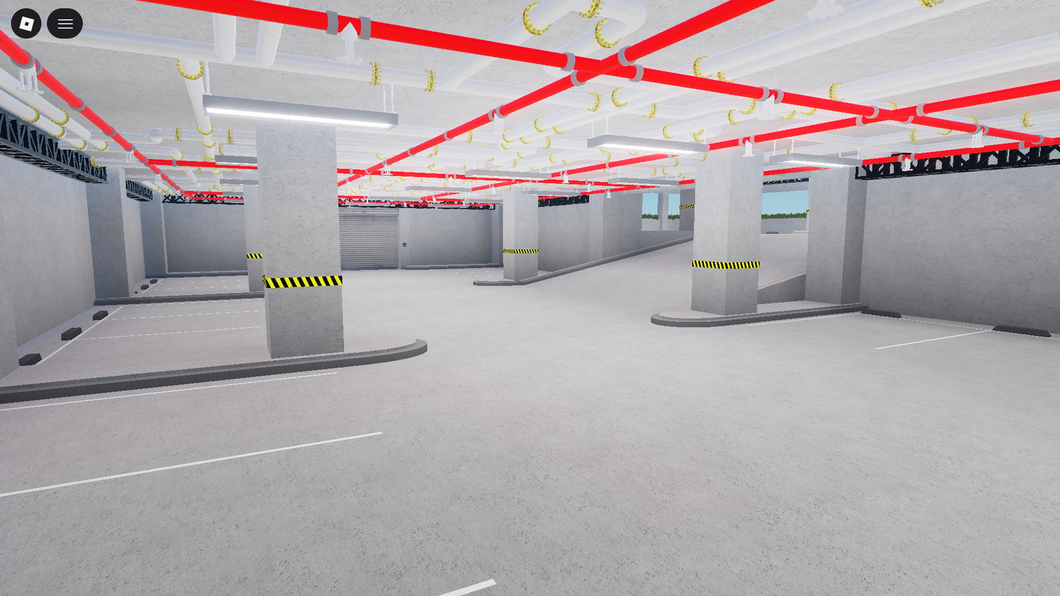Urban parking lot building featuring multiple vehicle slots